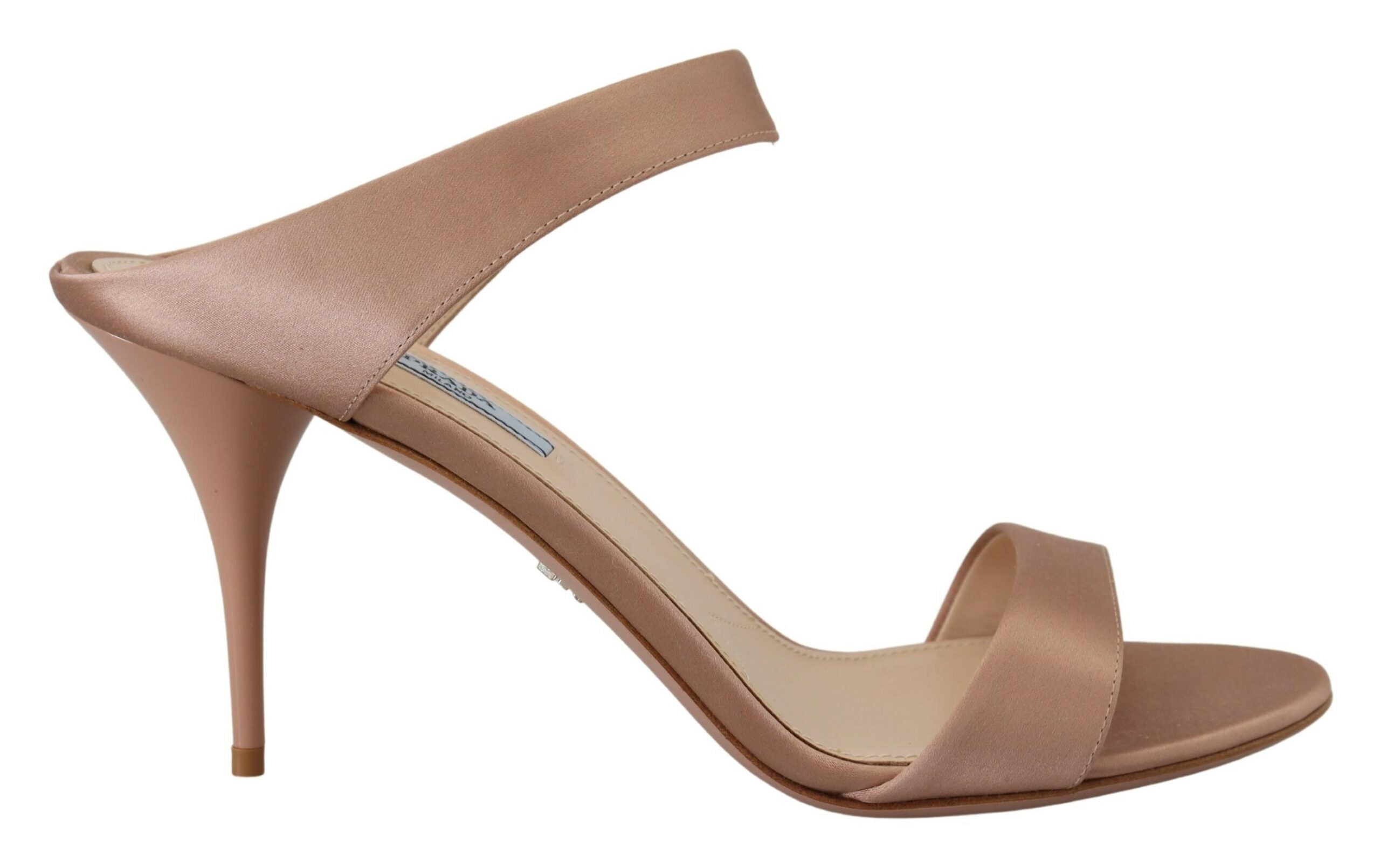 Prada Glimmering Rose Gold Leather Heels - DEA STILOSA MILANO