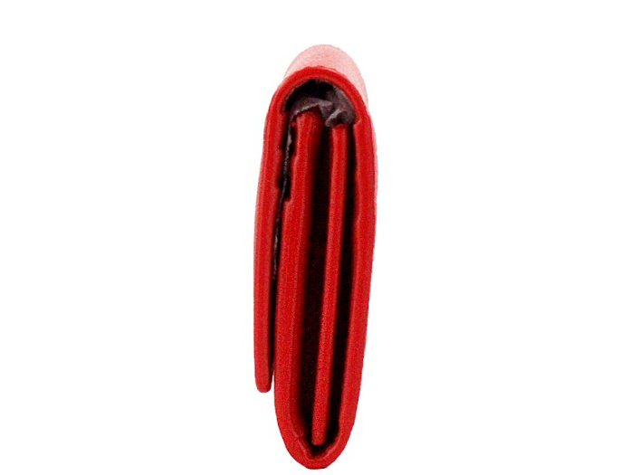 Burberry Porter Red Grained Leather Embossed Continental Clutch Flap Wallet - DEA STILOSA MILANO