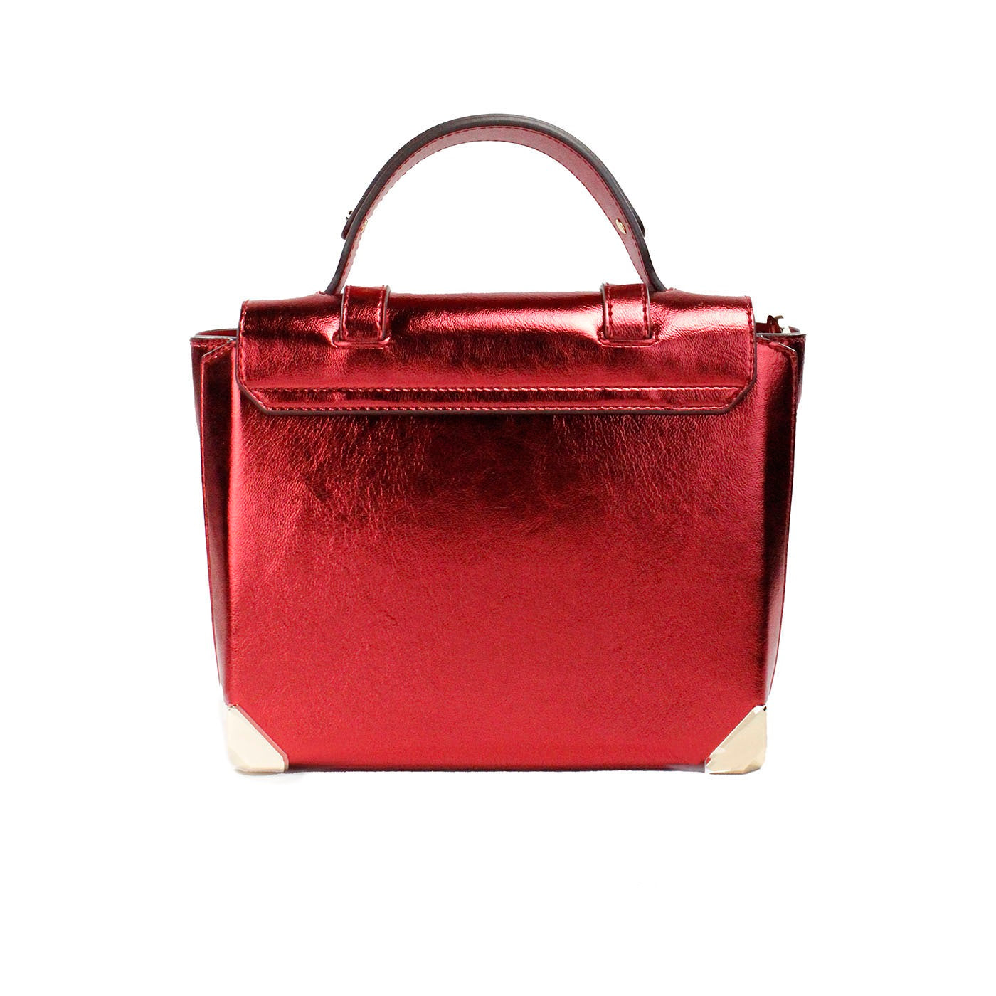 Michael Kors Manhattan Medium Crimson Leather Top Handle School Satchel Bag - DEA STILOSA MILANO