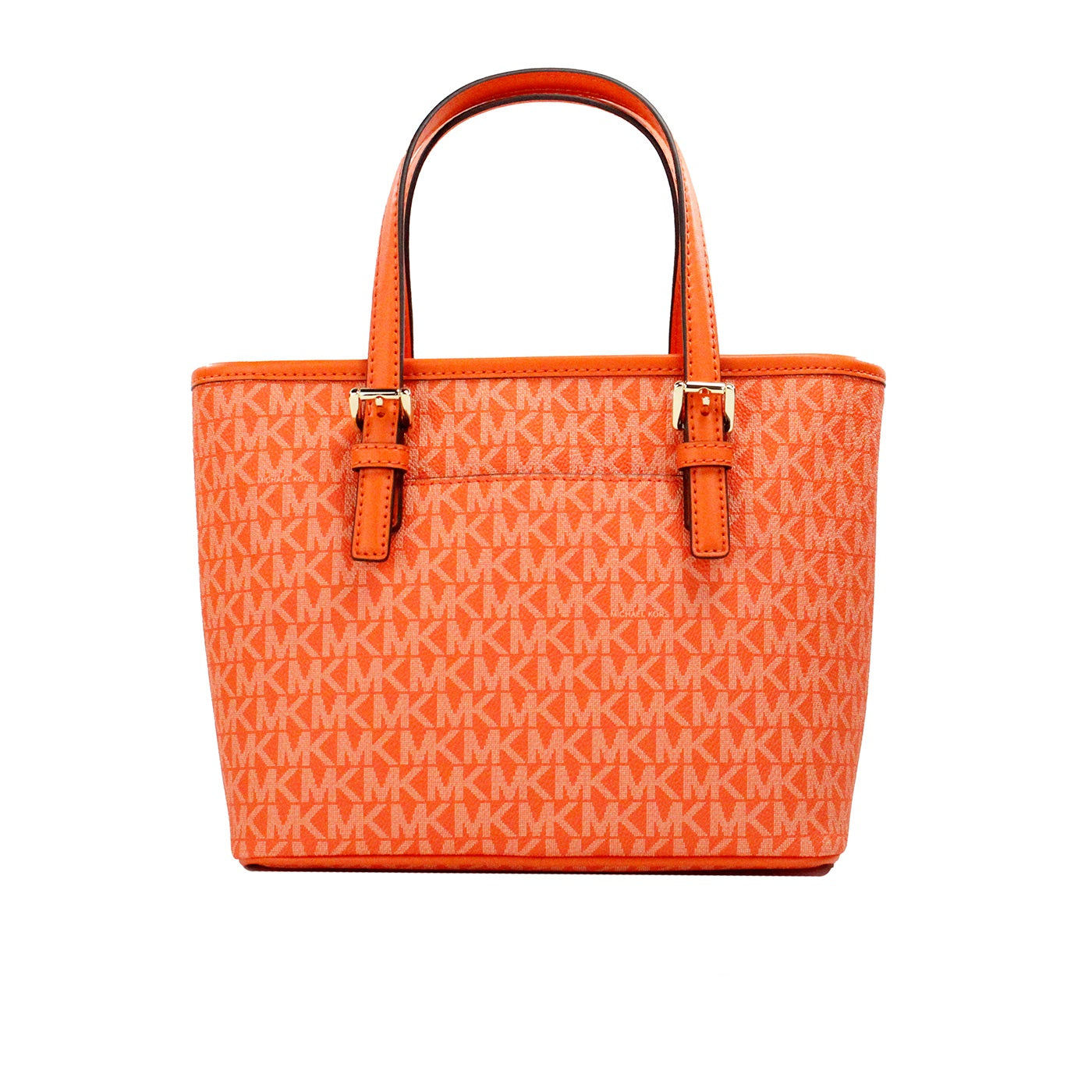 Michael Kors Jet Set Poppy Signature XS Carryall Top Zip Tote Bag Purse - DEA STILOSA MILANO