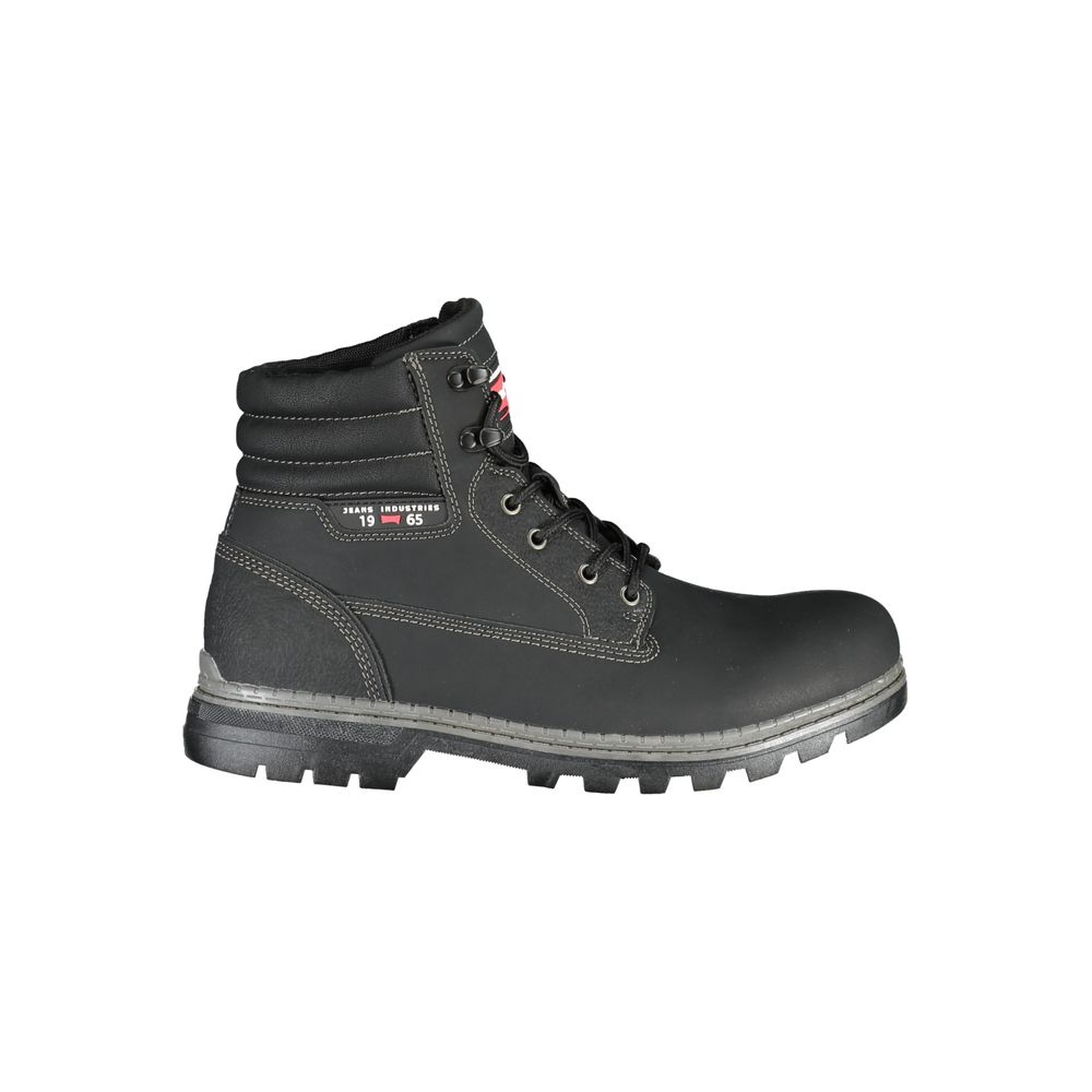 Carrera Black Polyester Boot - DEA STILOSA MILANO