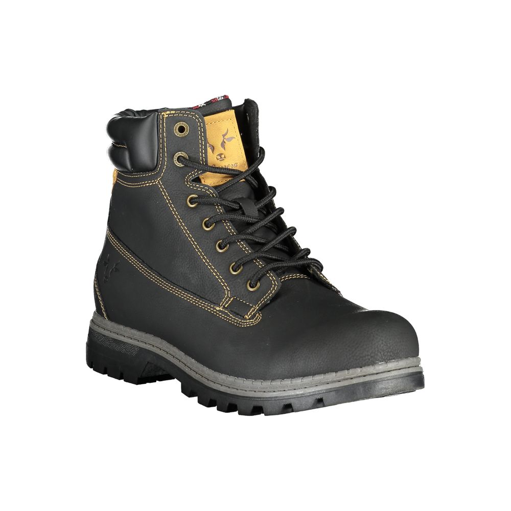 Carrera Black Polyester Boot - DEA STILOSA MILANO