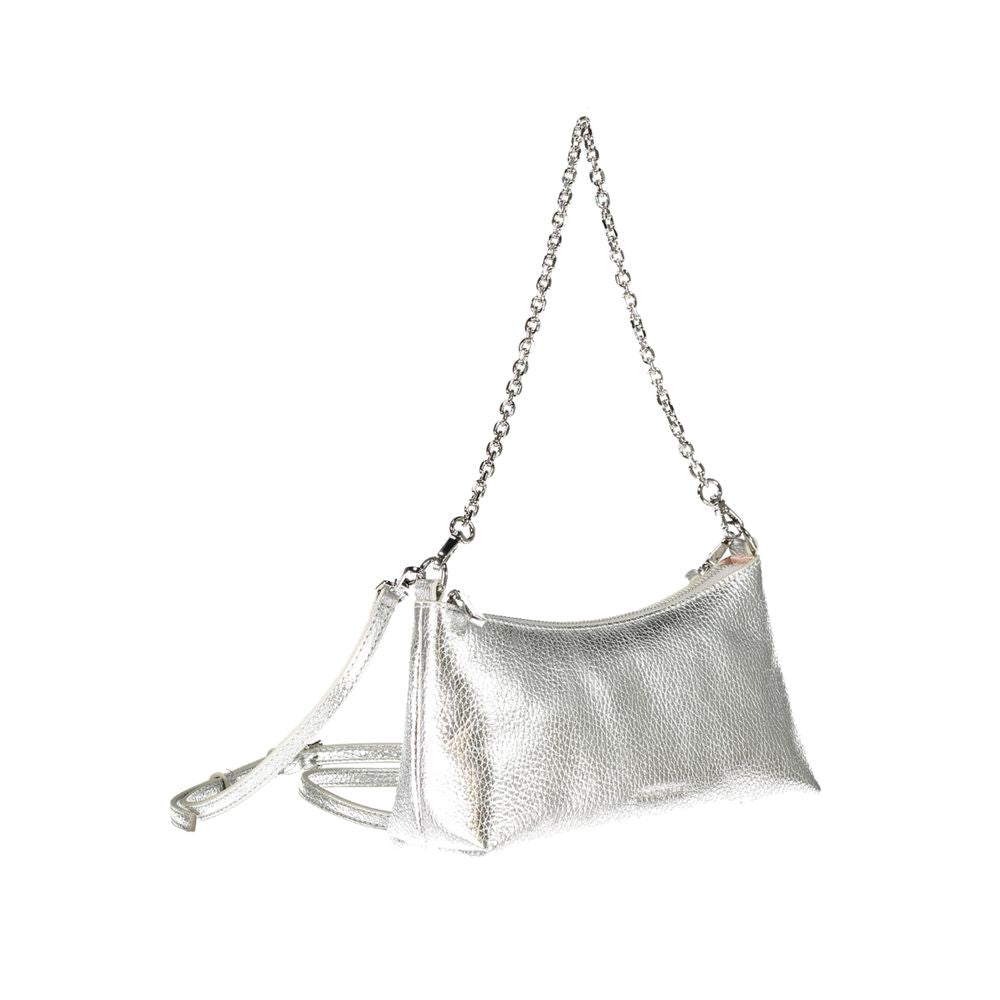 Coccinelle Silver Leather Handbag - DEA STILOSA MILANO