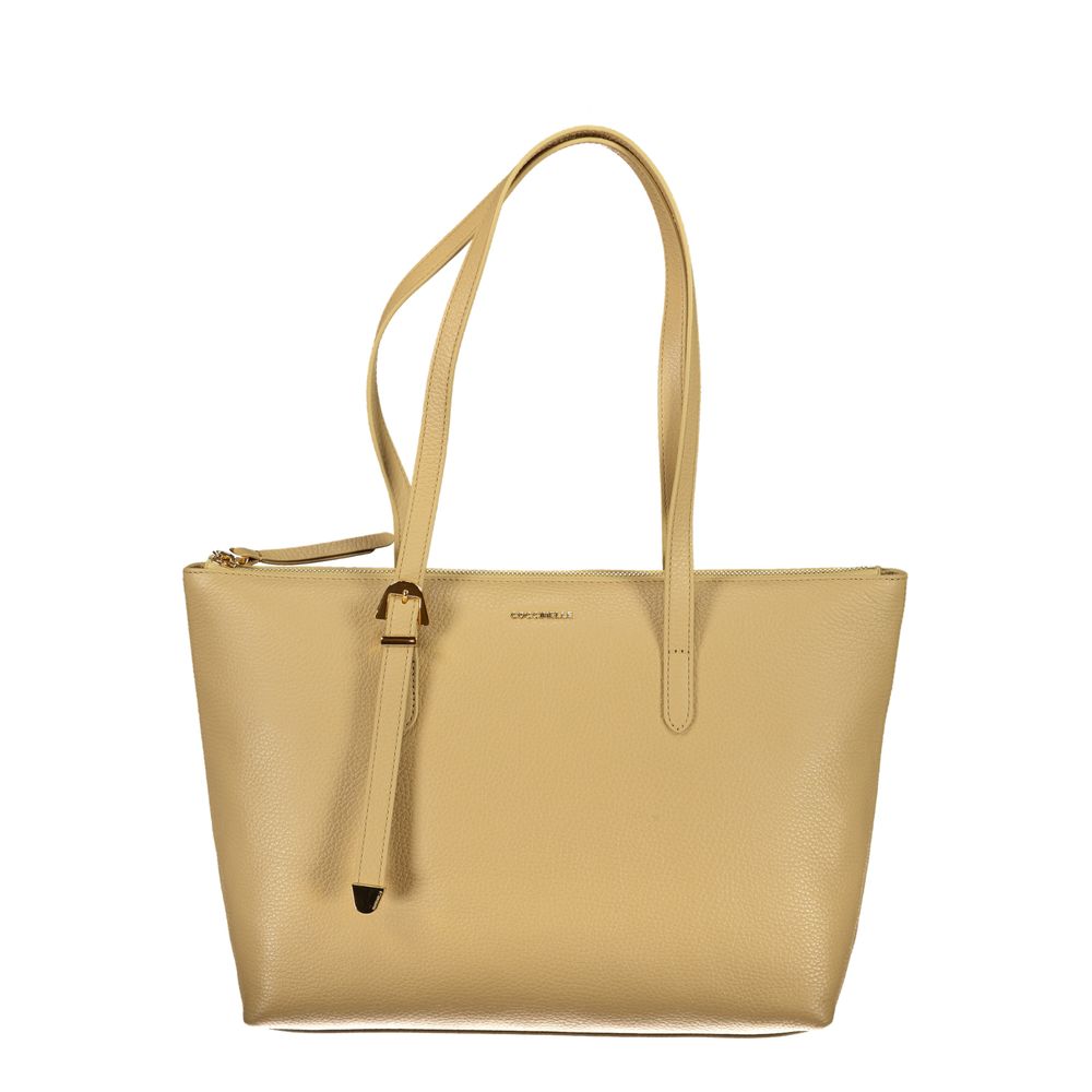 Coccinelle Beige Leather Handbag - DEA STILOSA MILANO