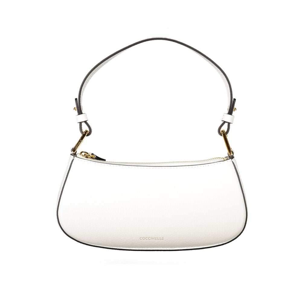 Coccinelle White Leather Handbag - DEA STILOSA MILANO