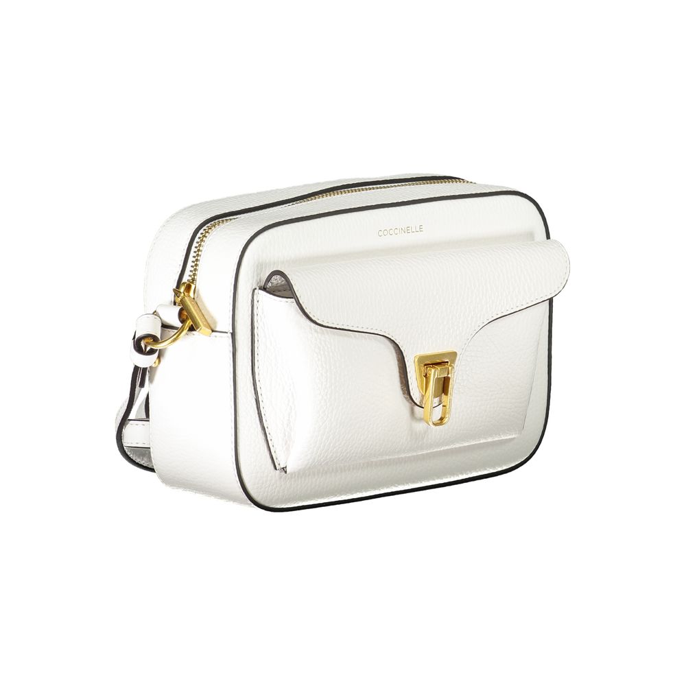 Coccinelle White Leather Handbag - DEA STILOSA MILANO