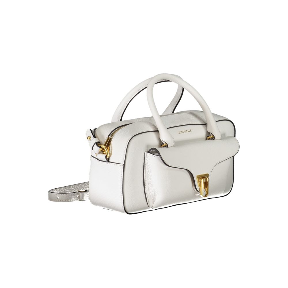 Coccinelle White Leather Handbag - DEA STILOSA MILANO