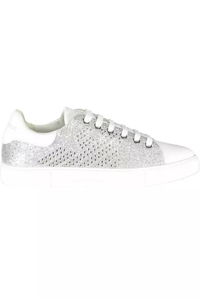 Emporio Armani Silver Polyester Sneaker - DEA STILOSA MILANO