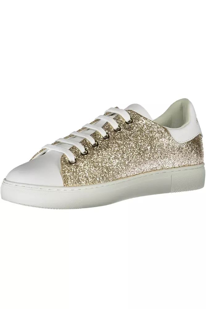Emporio Armani Gold Polyester Sneaker - DEA STILOSA MILANO