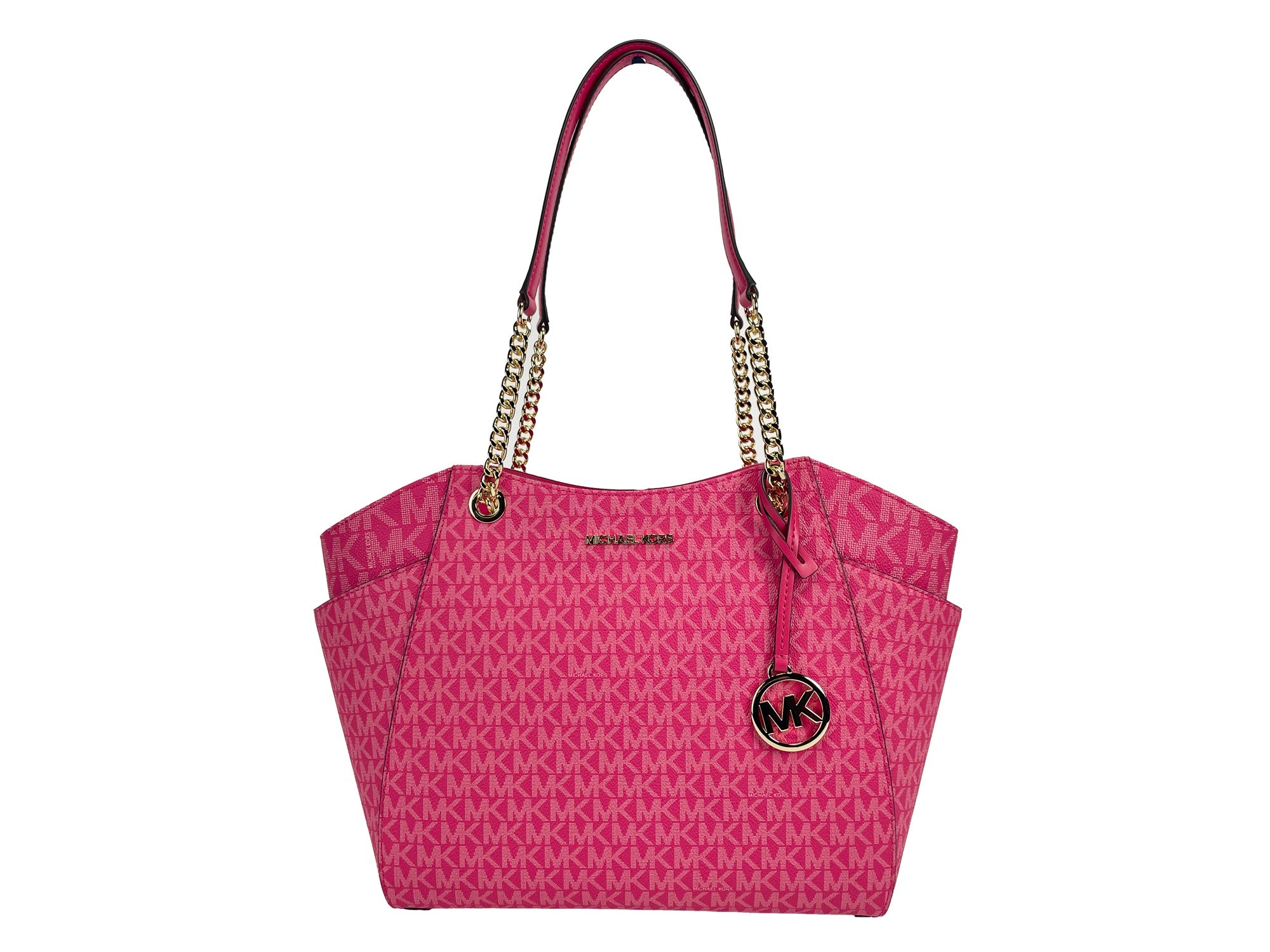 Michael Kors Jet Set Large Chain Electric Pink Shoulder Tote Bag - DEA STILOSA MILANO