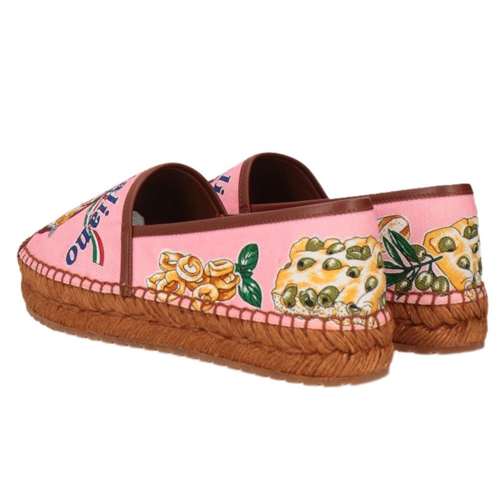 Dolce & Gabbana Chic Canvas and Wicker Espadrille Slippers - DEA STILOSA MILANO