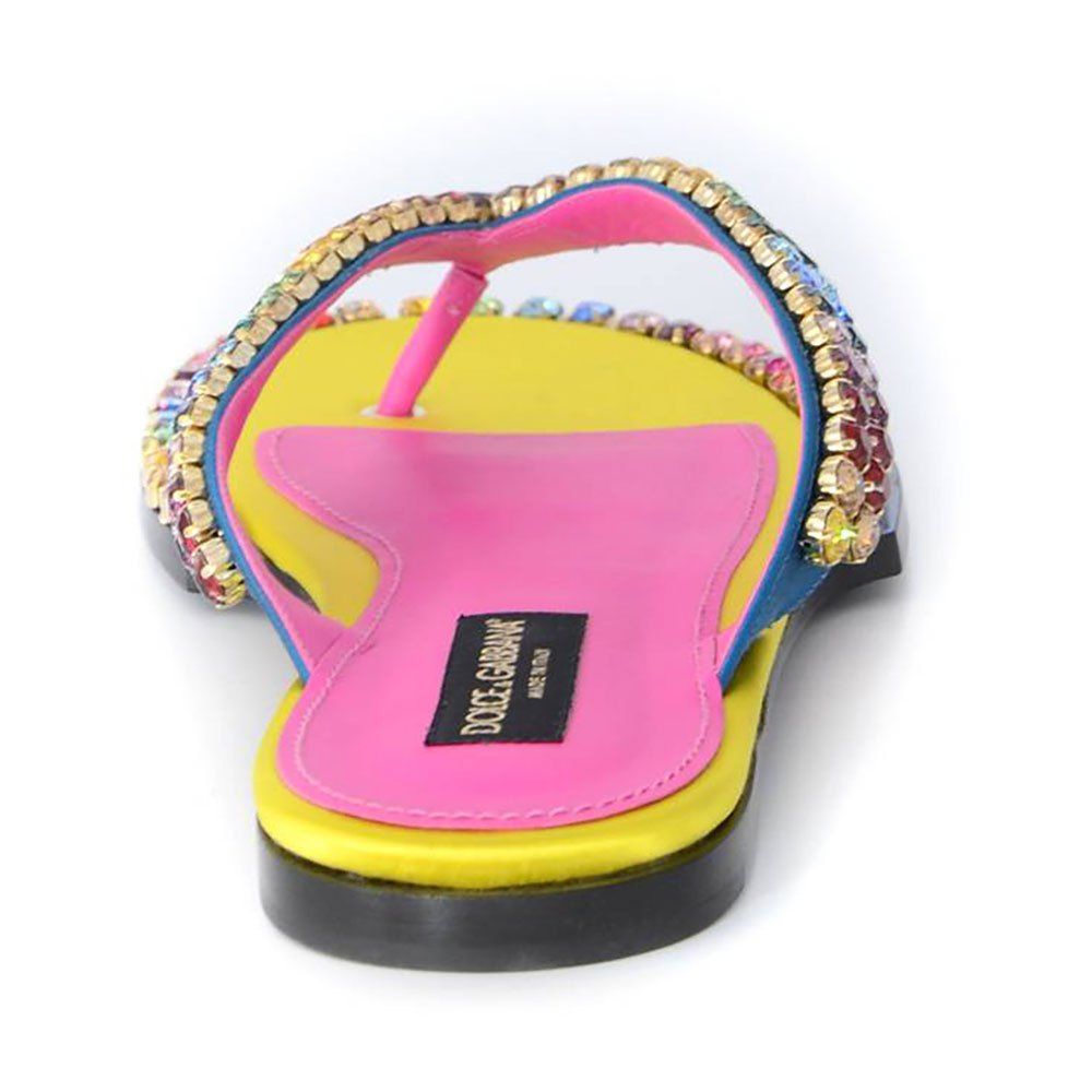 Dolce & Gabbana Multicolor Viscose Sandal - DEA STILOSA MILANO