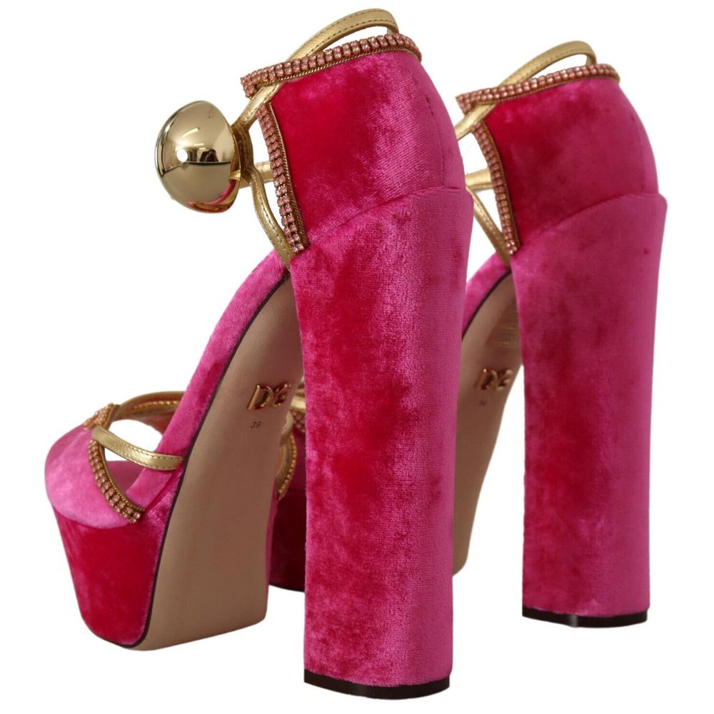 Dolce & Gabbana Fuchsia Viscose Sandal - DEA STILOSA MILANO