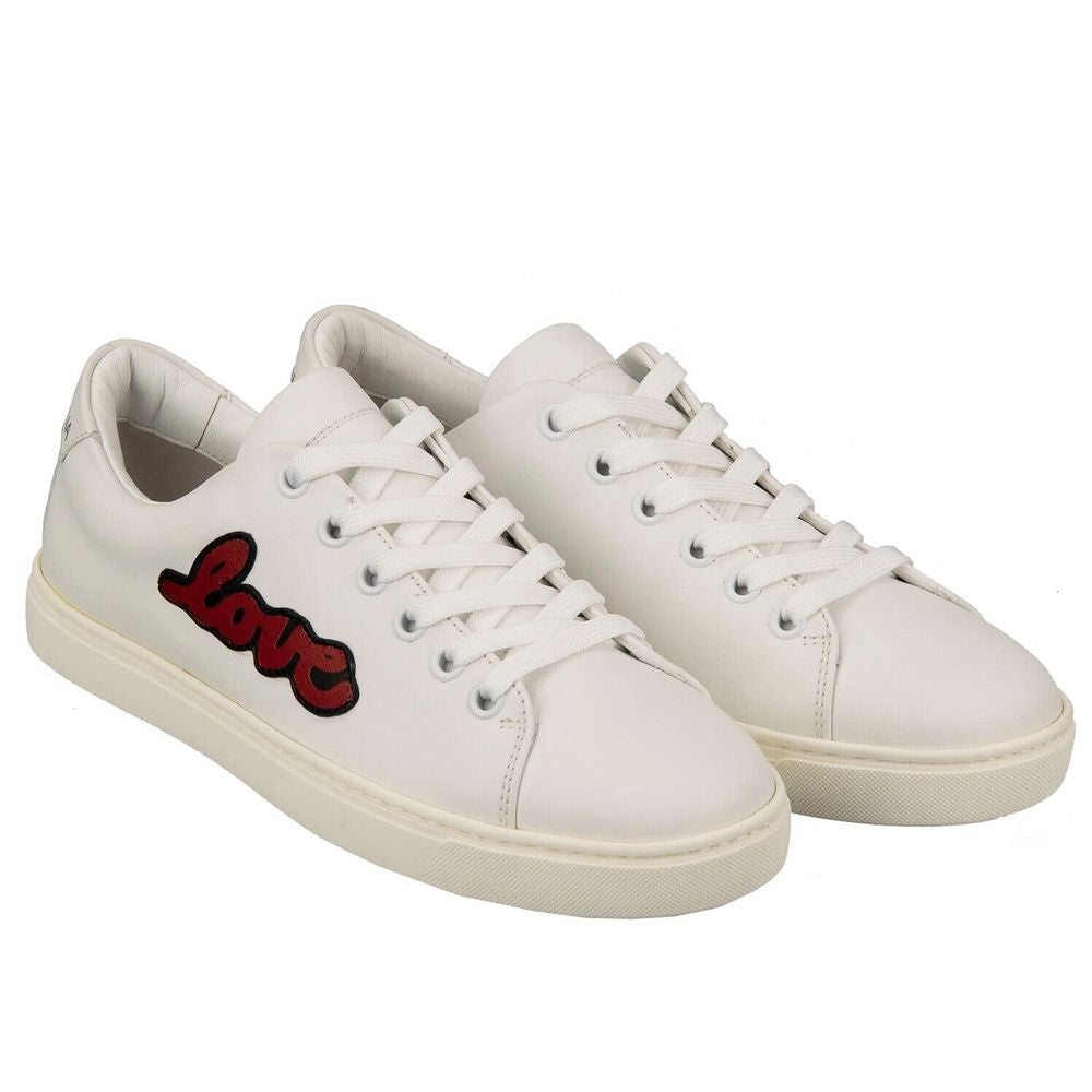 Dolce & Gabbana White Leather Di Calfskin Sneaker - DEA STILOSA MILANO
