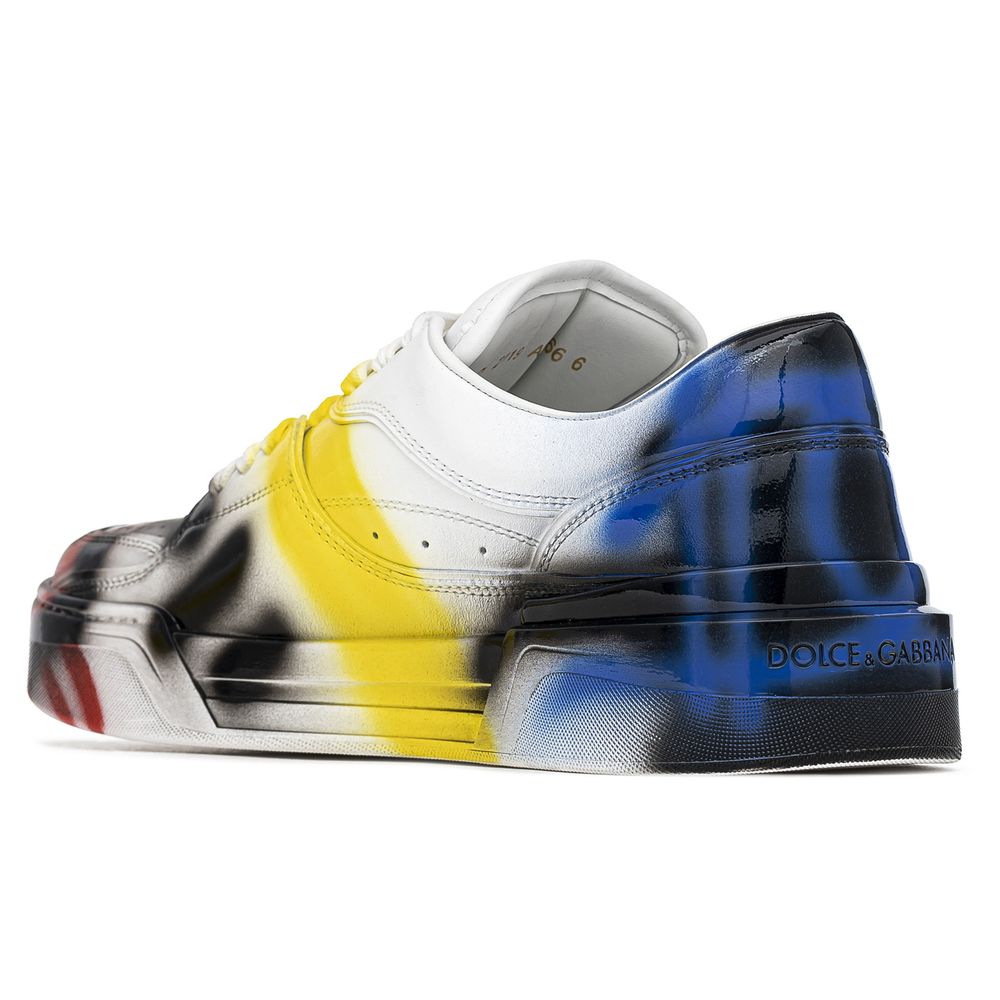 Dolce & Gabbana Multicolor Leather Di Calfskin Sneaker - DEA STILOSA MILANO
