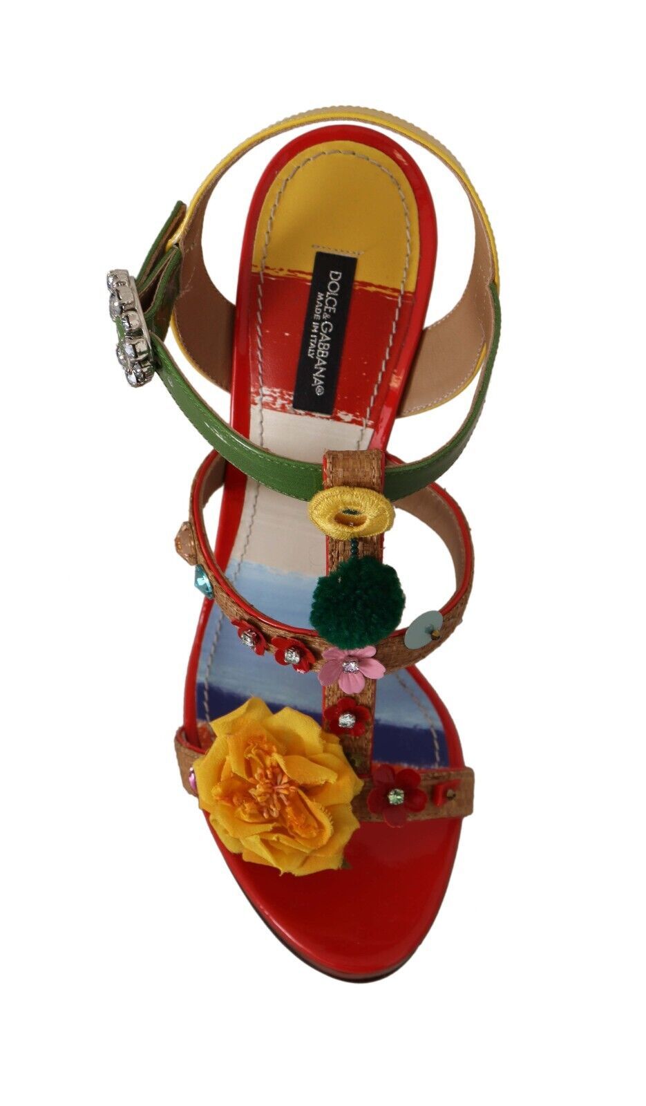 Dolce & Gabbana Multicolor Floral Ankle Strap Heels - DEA STILOSA MILANO