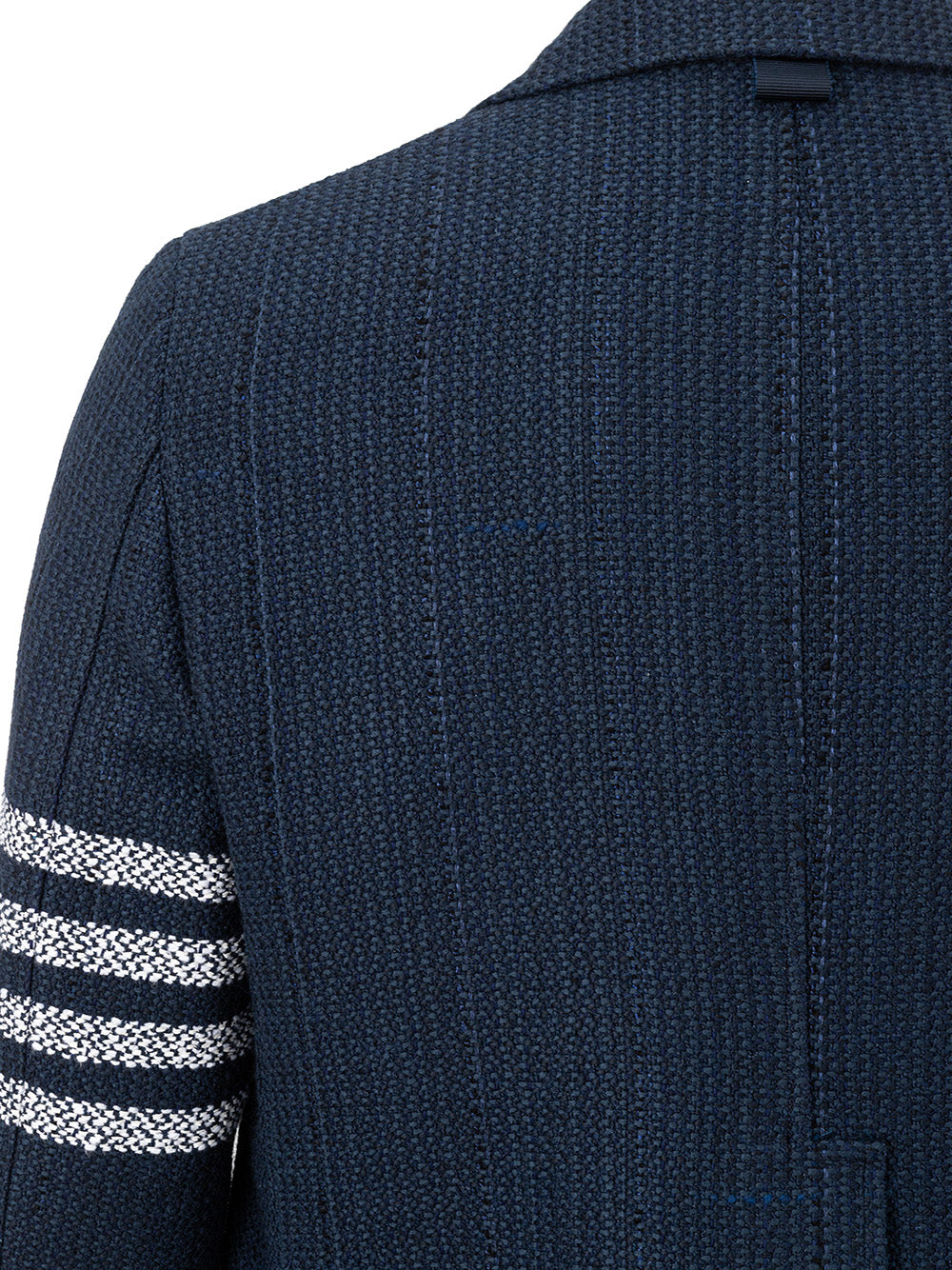 Thom Browne Chesterfield Overcoat Blue in Tweed - DEA STILOSA MILANO