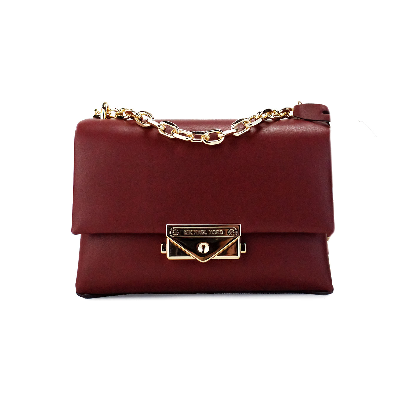 Michael Kors Cece Small Dark Cherry Vegan Leather Convertible Flap Crossbody Bag - DEA STILOSA MILANO