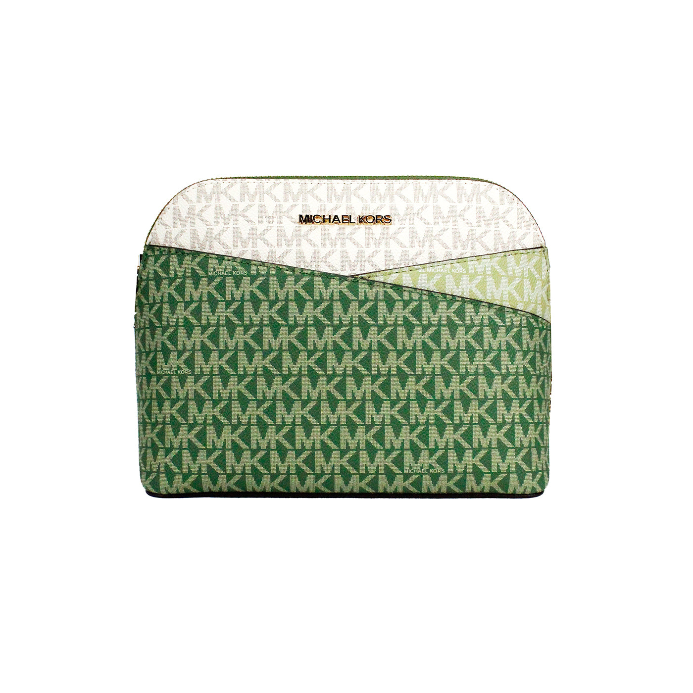 Michael Kors Jet Set Fern Green Medium Signature PVC X Dome Crossbody Bag - DEA STILOSA MILANO