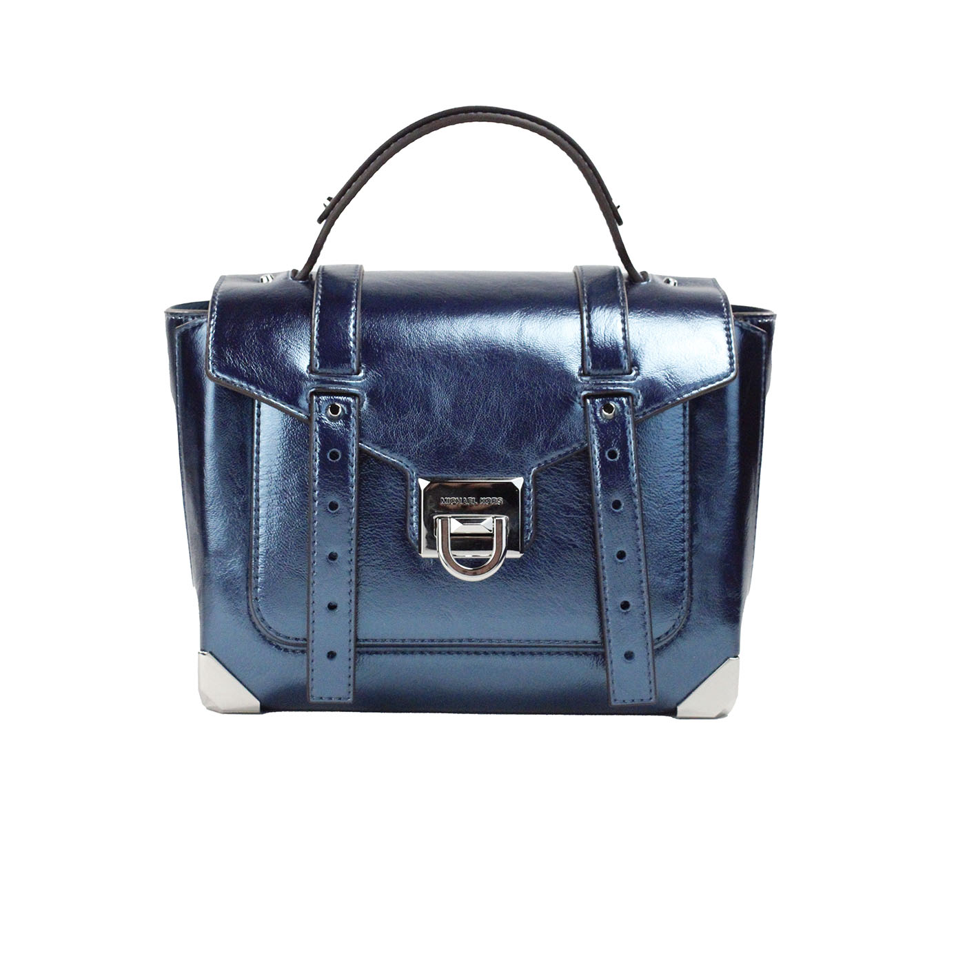 Michael Kors Manhattan Medium Teal Leather Top Handle Satchel Bag - DEA STILOSA MILANO