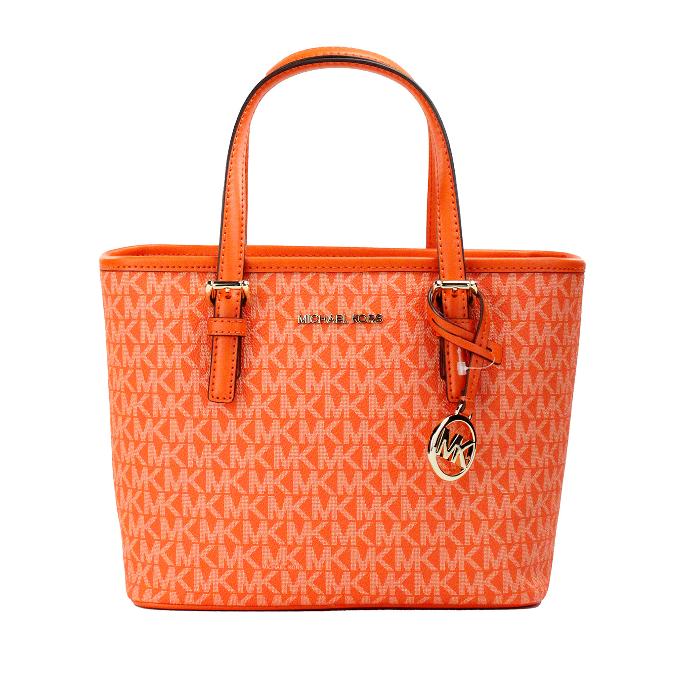 Michael Kors Jet Set Poppy Signature XS Carryall Top Zip Tote Bag Purse - DEA STILOSA MILANO