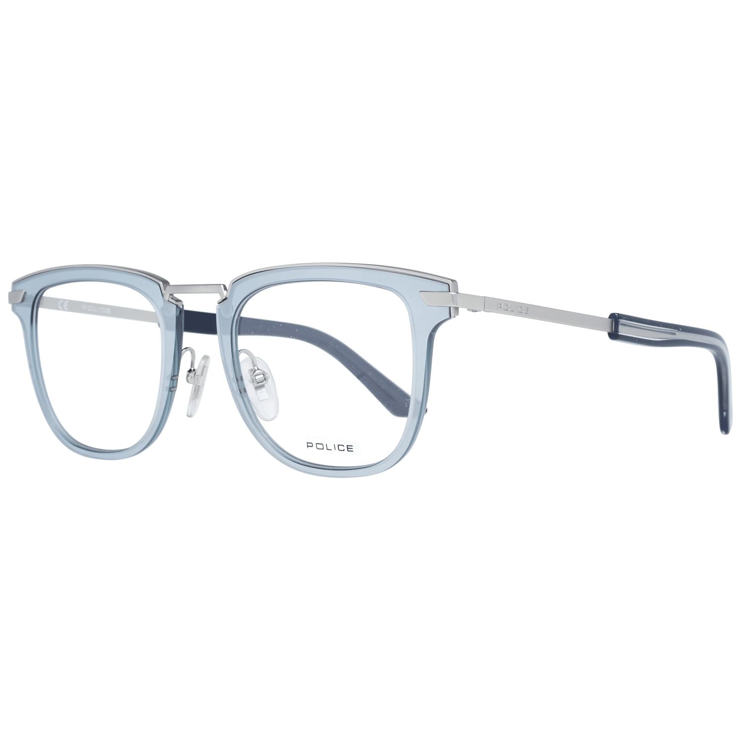 Police Silver Men Optical Frames - DEA STILOSA MILANO