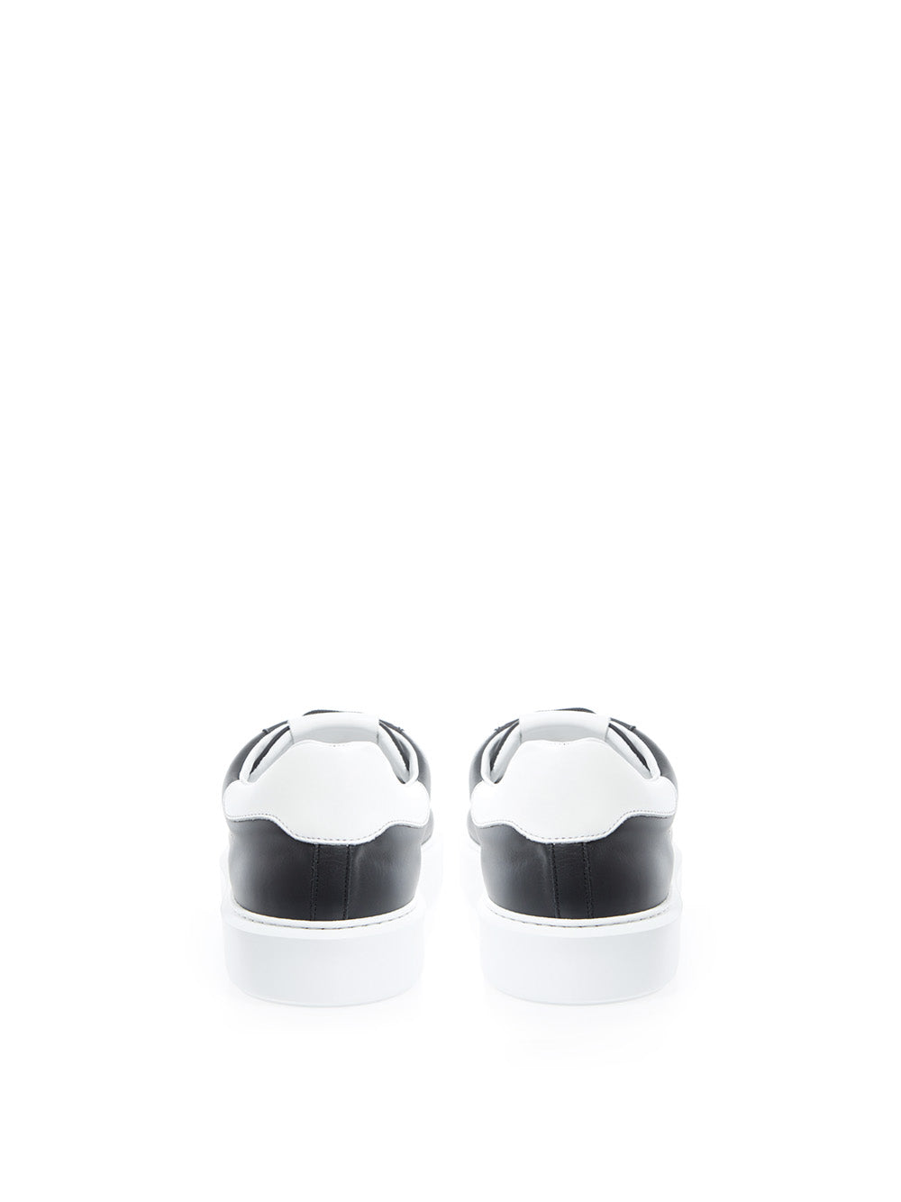 Roberto Cavalli Black Leather Sneakers with Silver Logo - DEA STILOSA MILANO