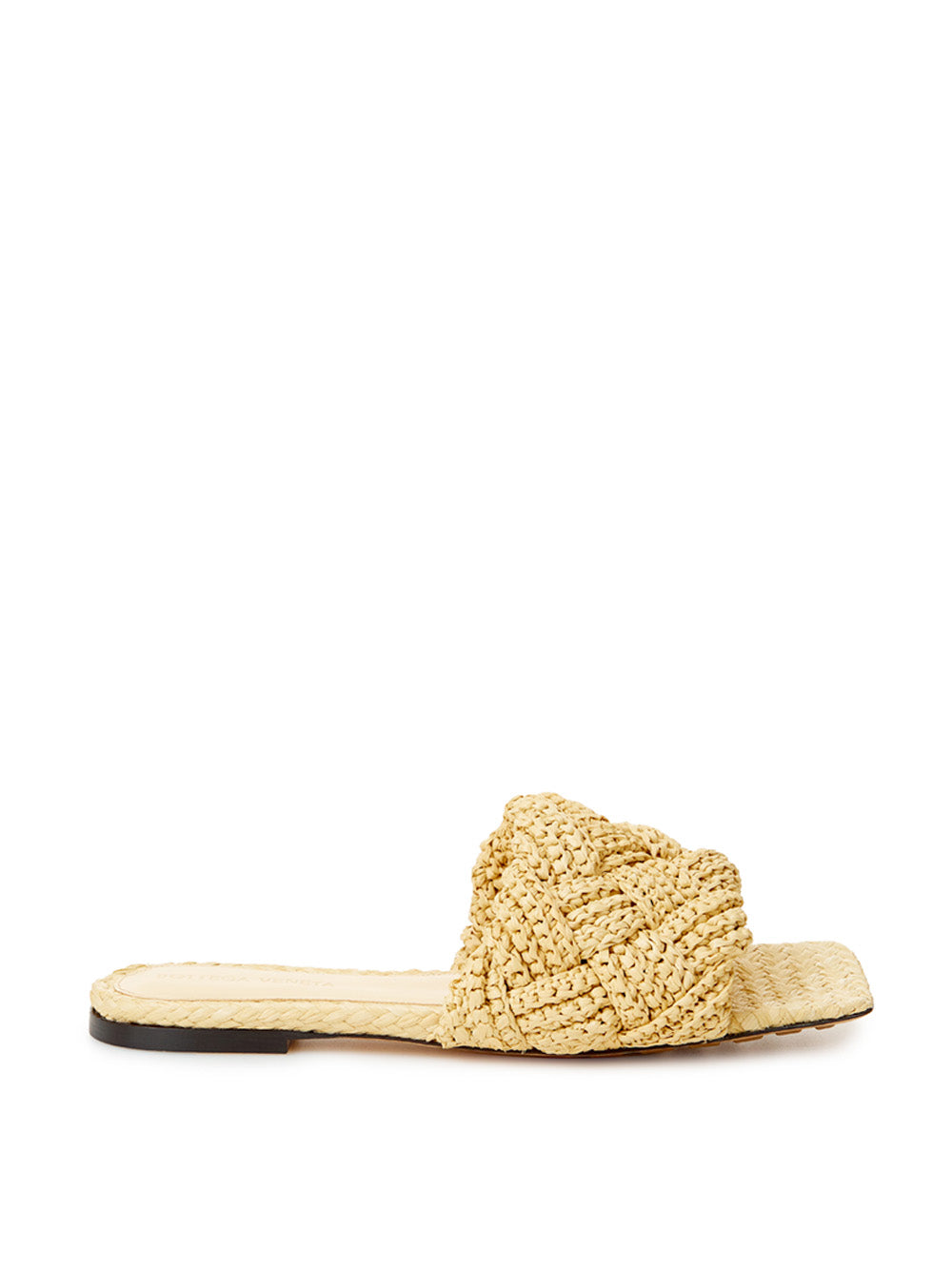 Bottega Veneta Beige Raffia Mule with Intreccio - DEA STILOSA MILANO