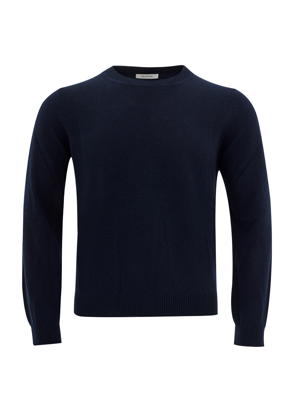 Valentino Basic Blue Cashmere Blend Round Neck Jumper - DEA STILOSA MILANO