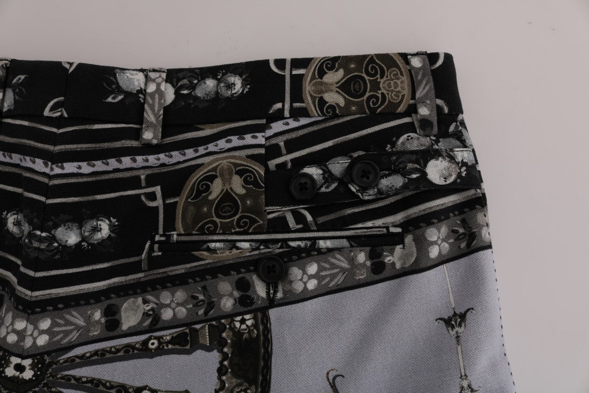 Dolce & Gabbana Multicolor Dragon Print Capri Pants - DEA STILOSA MILANO