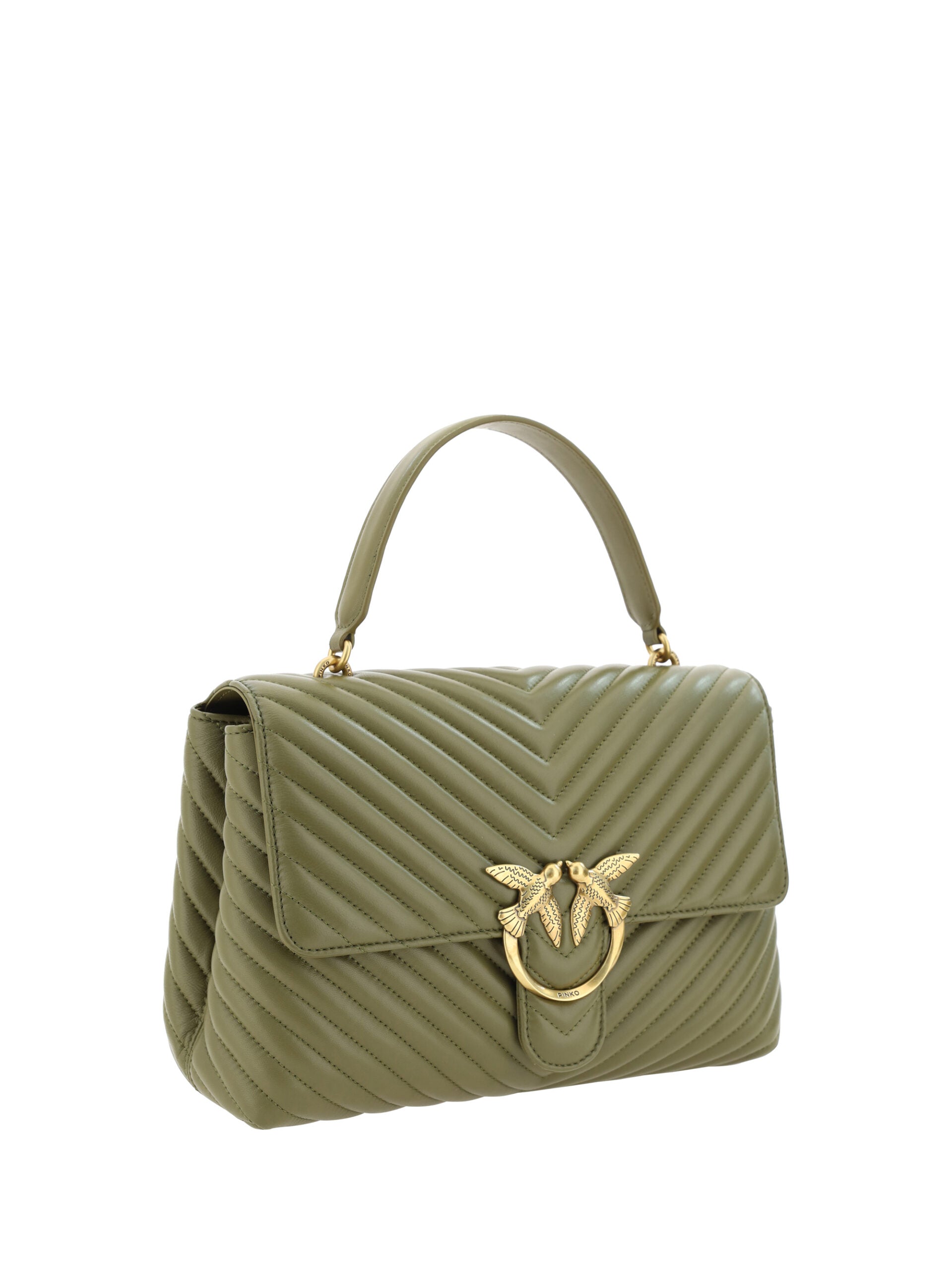 PINKO Green Calf Leather Love Lady Handbag - DEA STILOSA MILANO