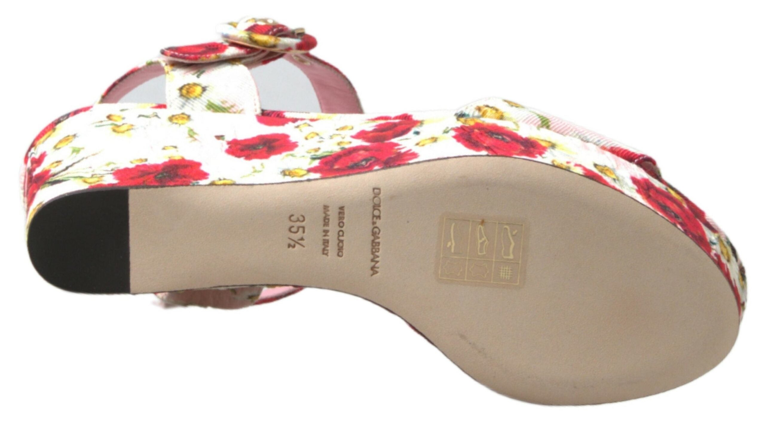 Dolce & Gabbana Multicolor floral print Wedges Floral Ankle Strap Sandals - DEA STILOSA MILANO