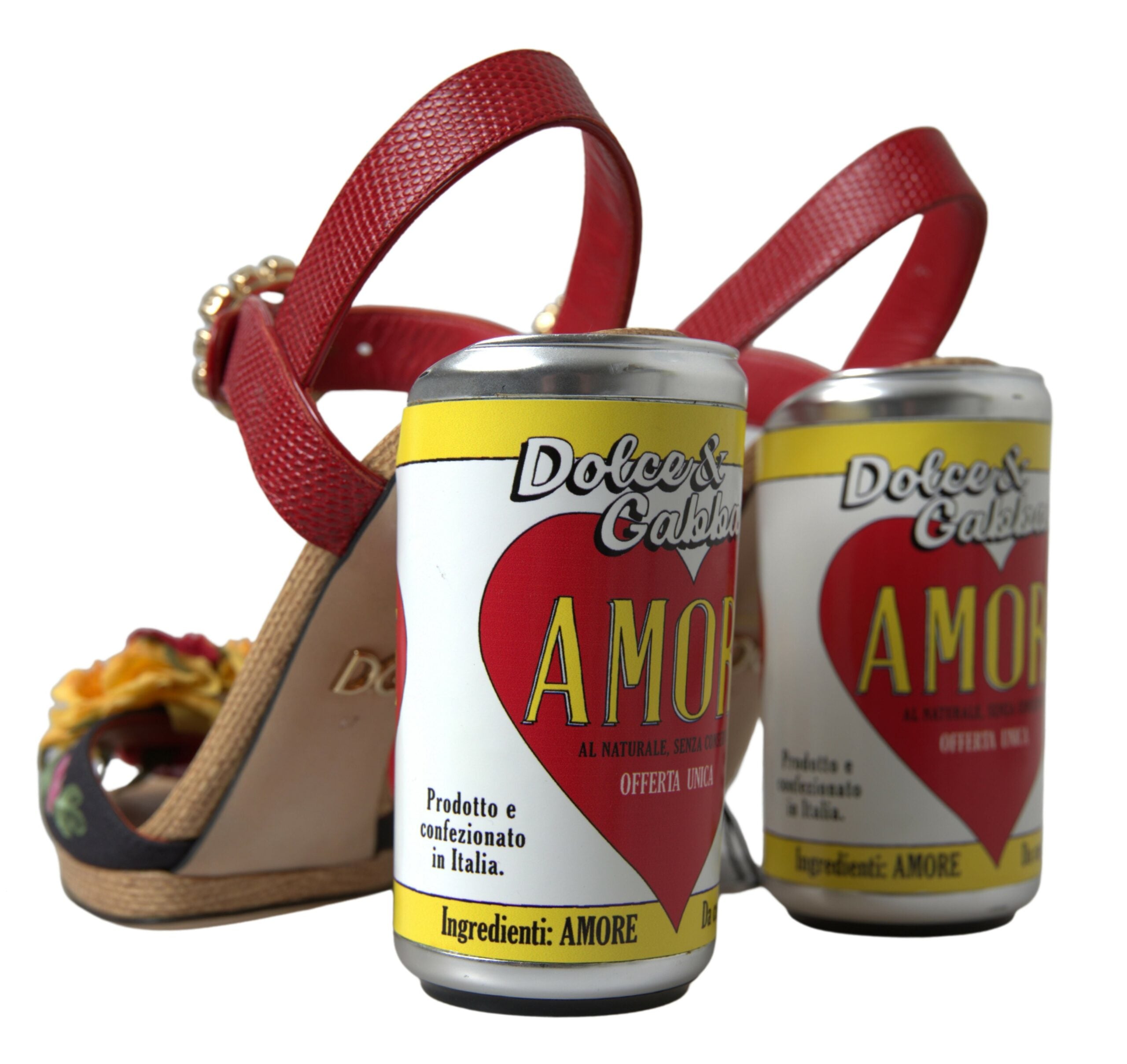 Dolce & Gabbana Multicolor Crystal Leather Amore Heels Sandals - DEA STILOSA MILANO