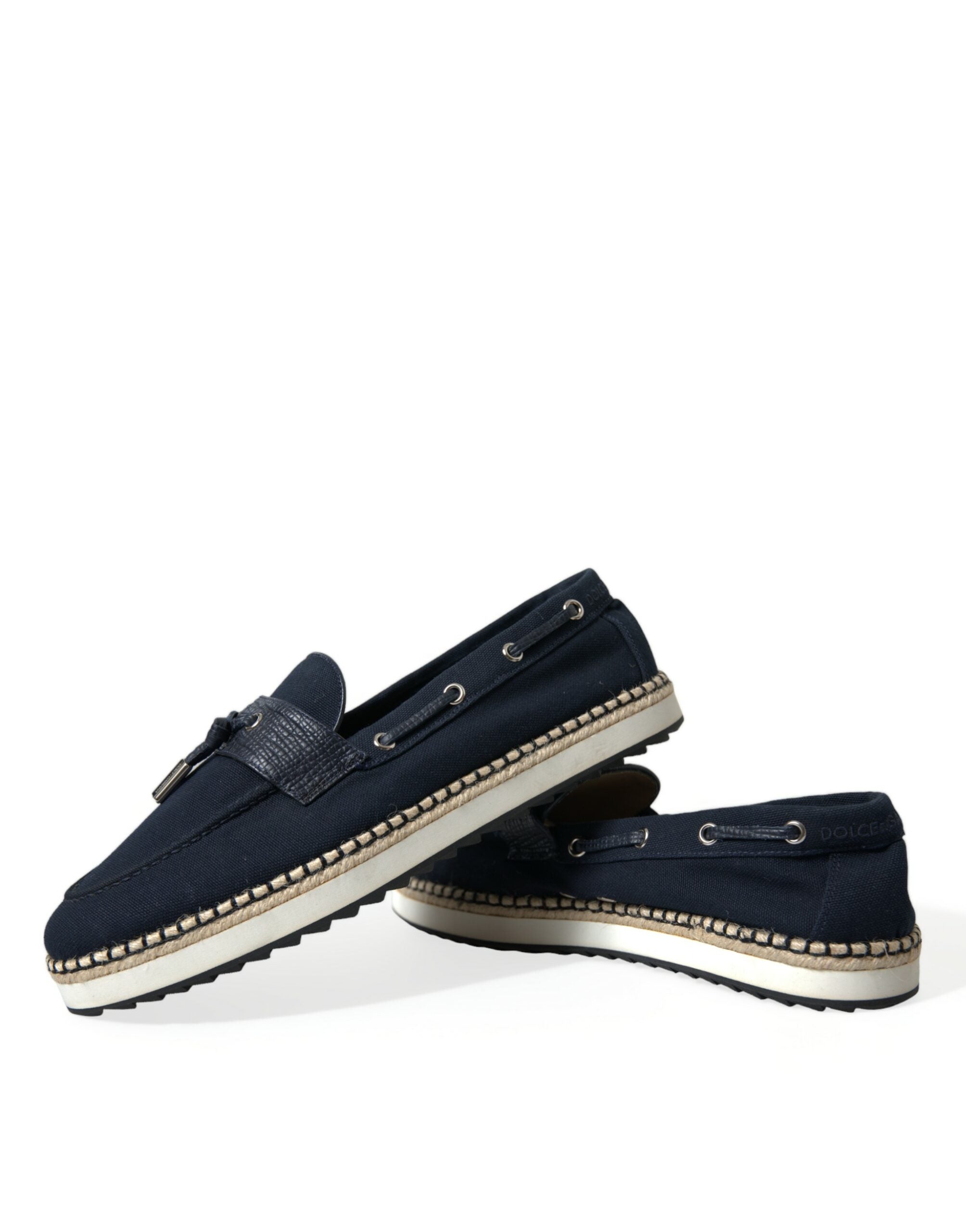 Dolce & Gabbana Navy Blue Slip On Men Moccasin Loafers Shoes - DEA STILOSA MILANO