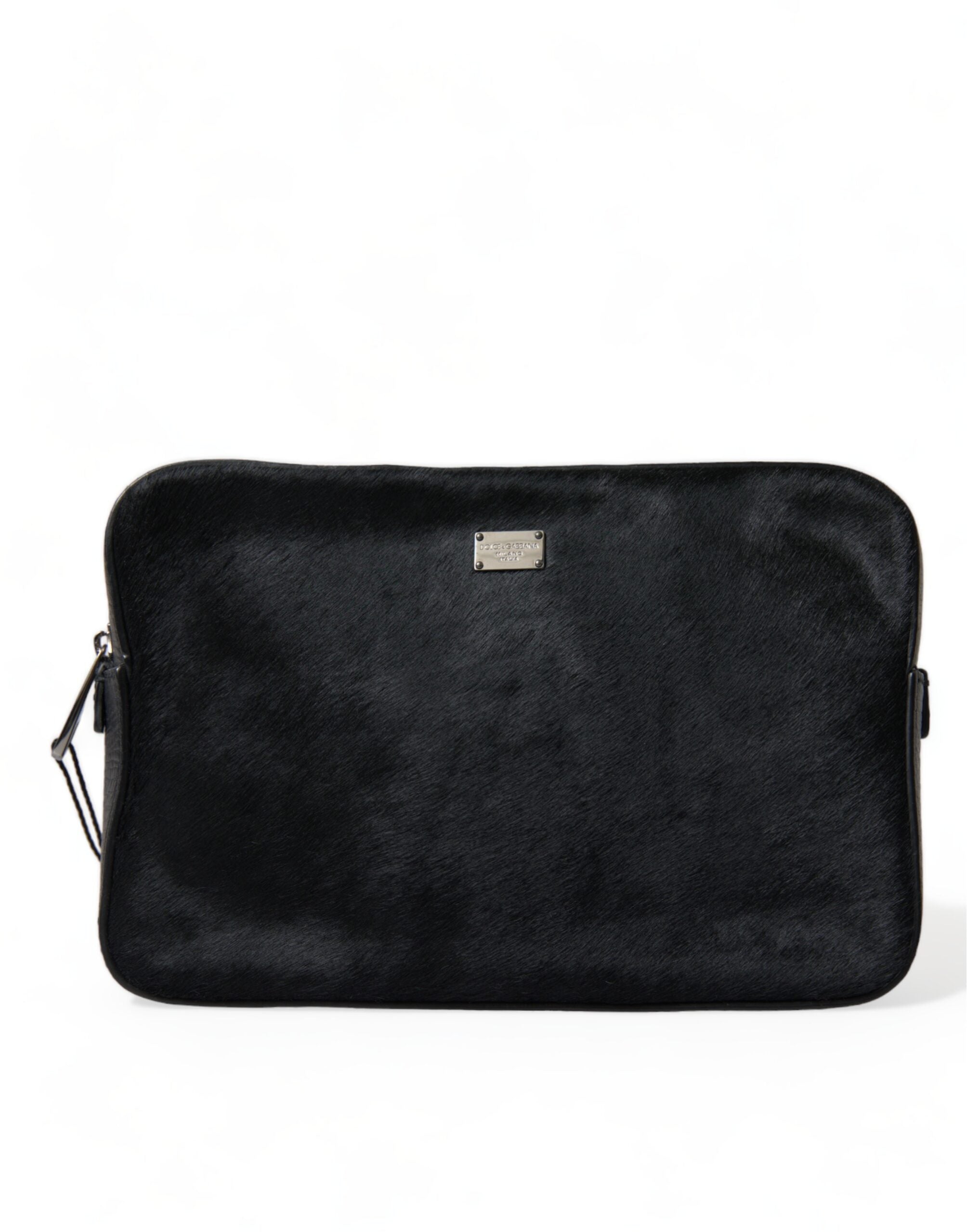 Dolce & Gabbana Black Calfskin Leather Bee Embellished Clutch Bag - DEA STILOSA MILANO