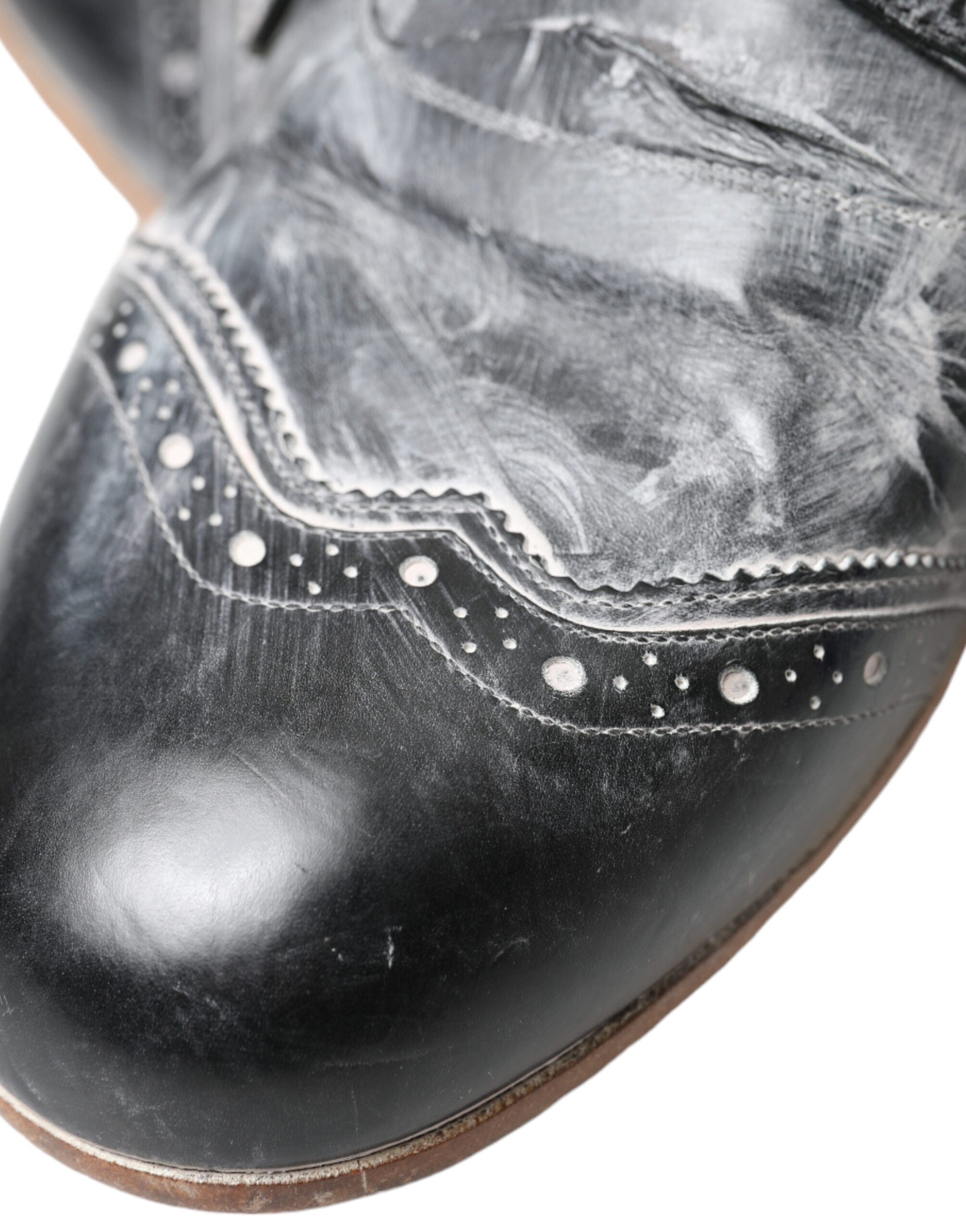 Dolce & Gabbana Black Leather Lace Up Formal Derby Dress Shoes - DEA STILOSA MILANO