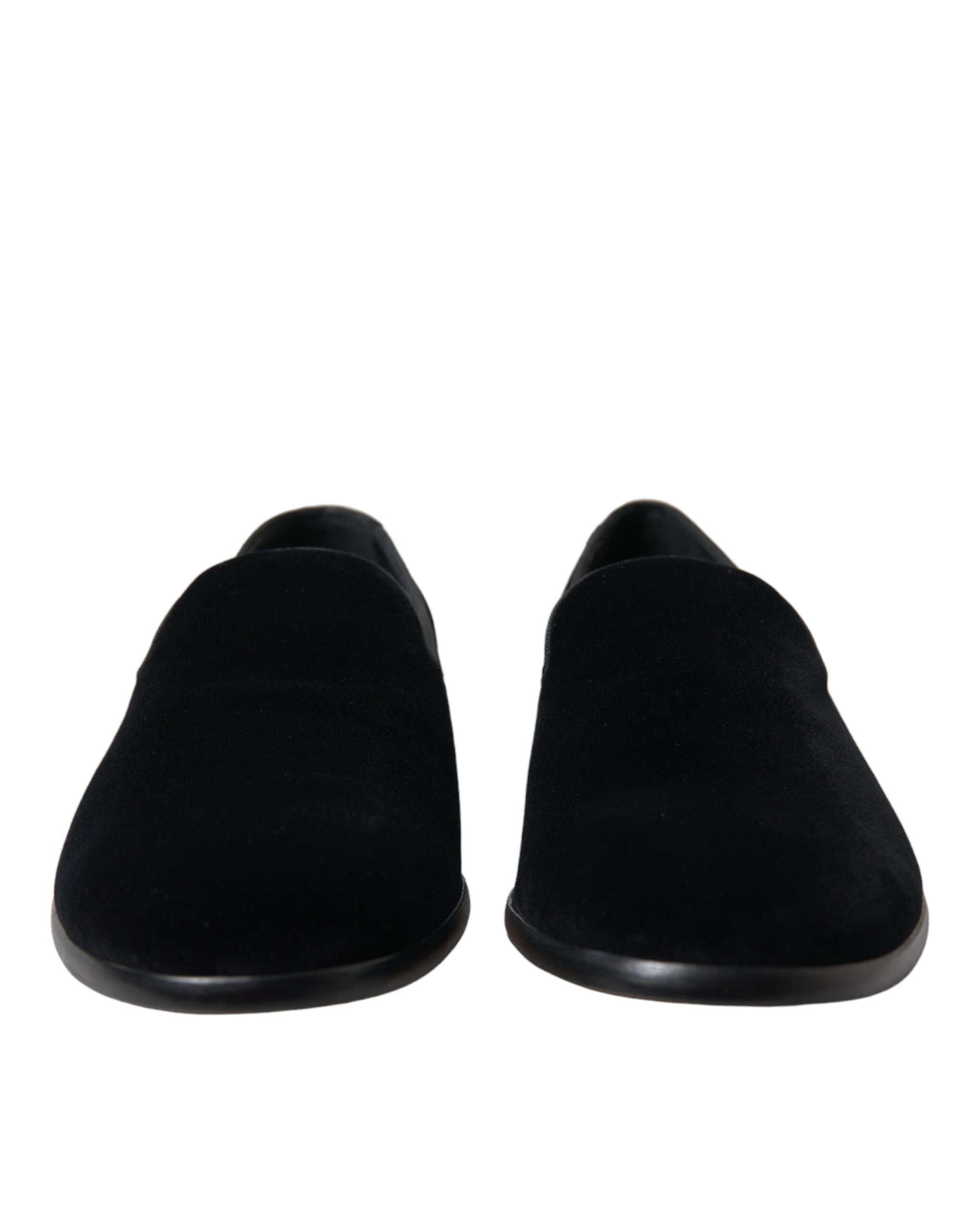 Dolce & Gabbana Black Velvet Loafers Formal Shoes - DEA STILOSA MILANO