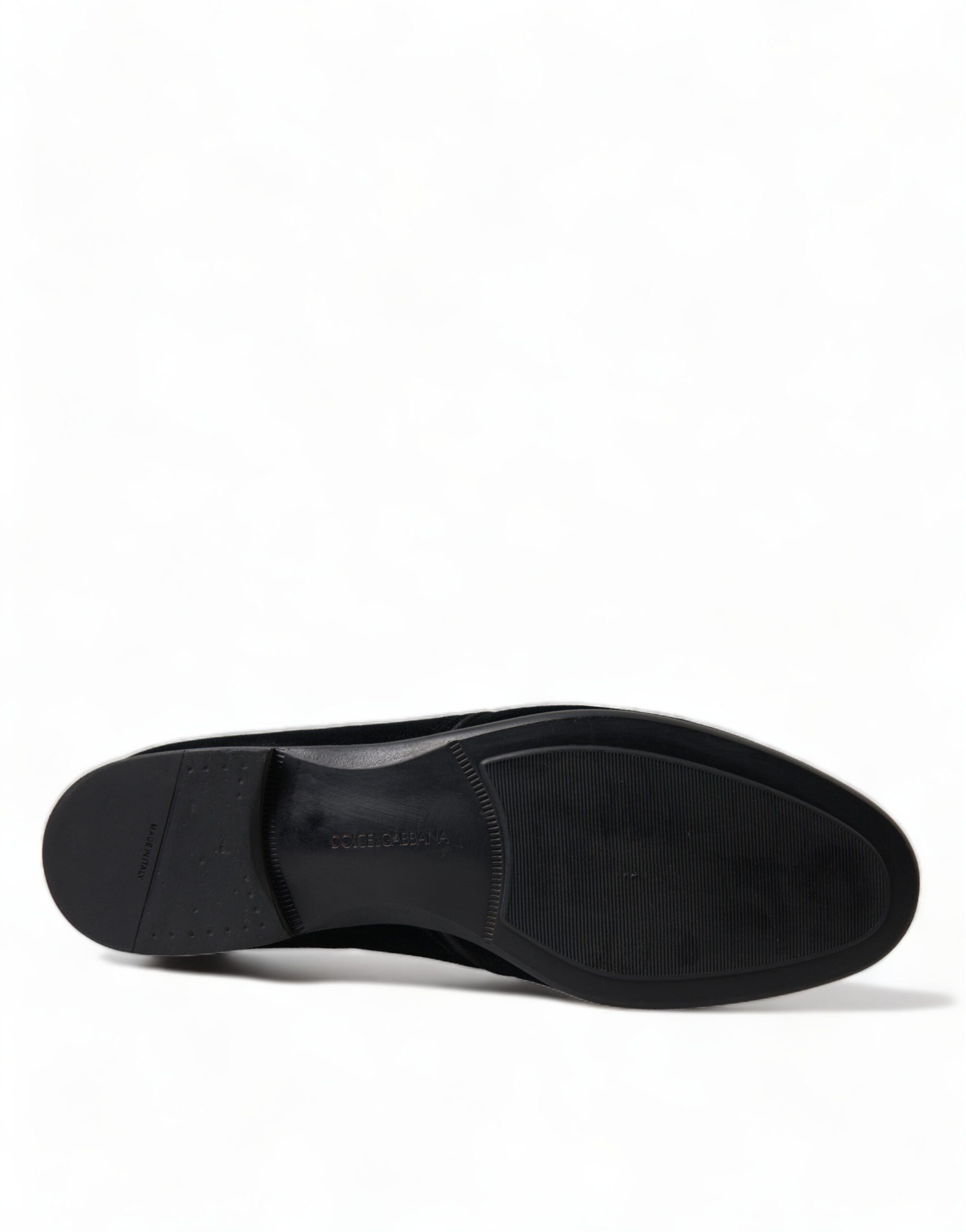 Dolce & Gabbana Black Velvet Lace Up Formal Derby Dress Shoes - DEA STILOSA MILANO