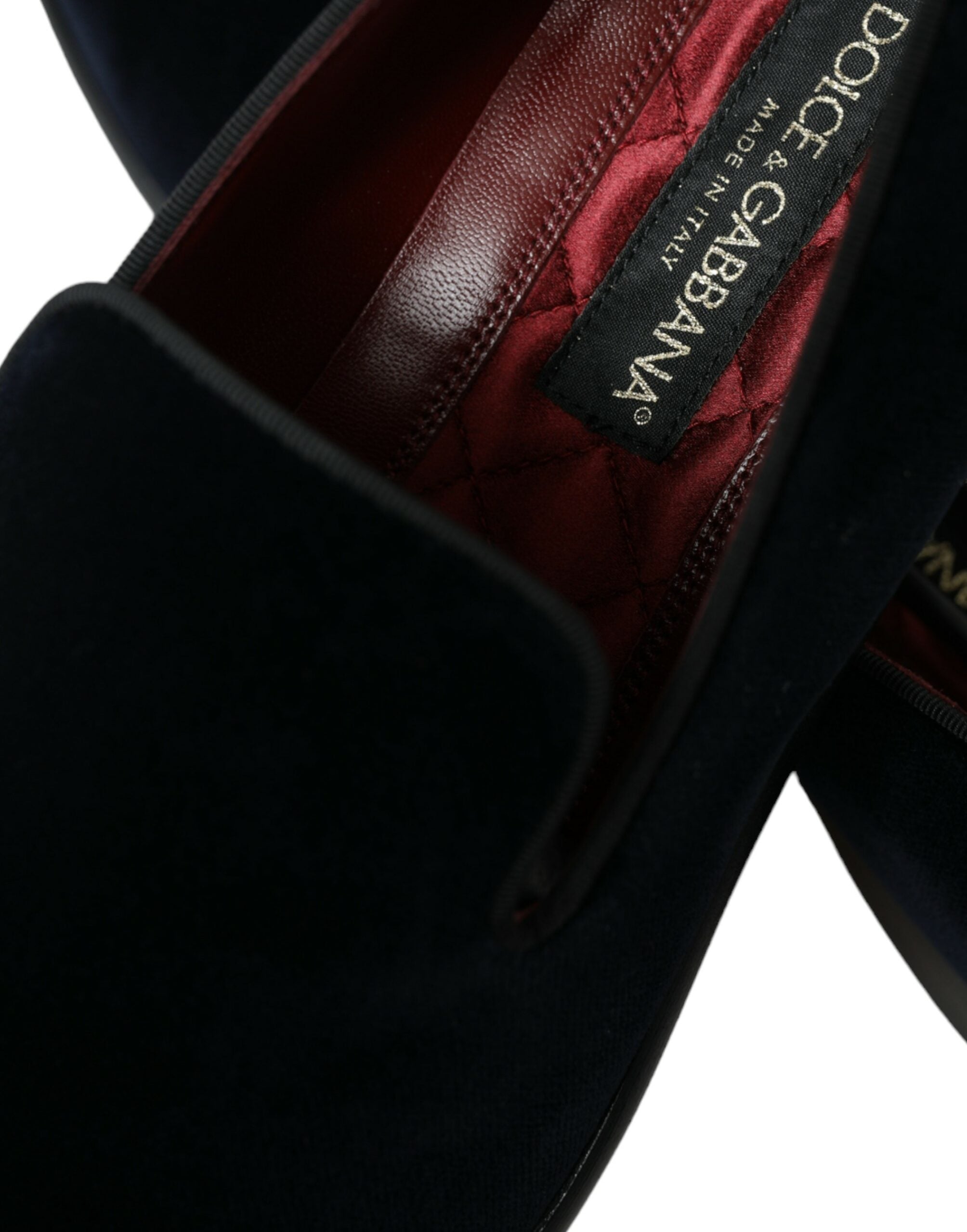 Dolce & Gabbana Black Velvet Loafers Formal Dress Shoes - DEA STILOSA MILANO