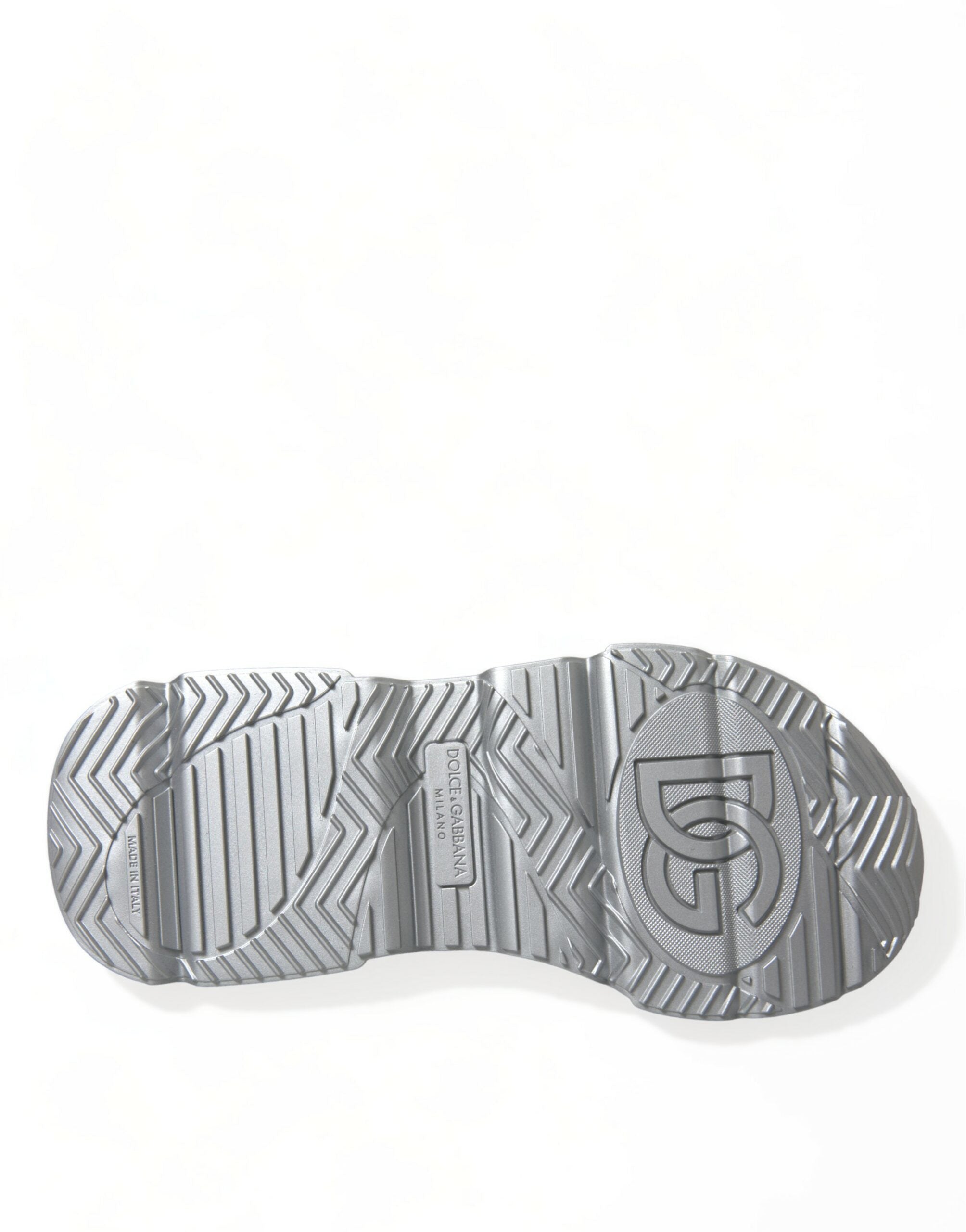 Dolce & Gabbana Silver DAYMASTER Leather Men Casual Sneakers Shoes - DEA STILOSA MILANO