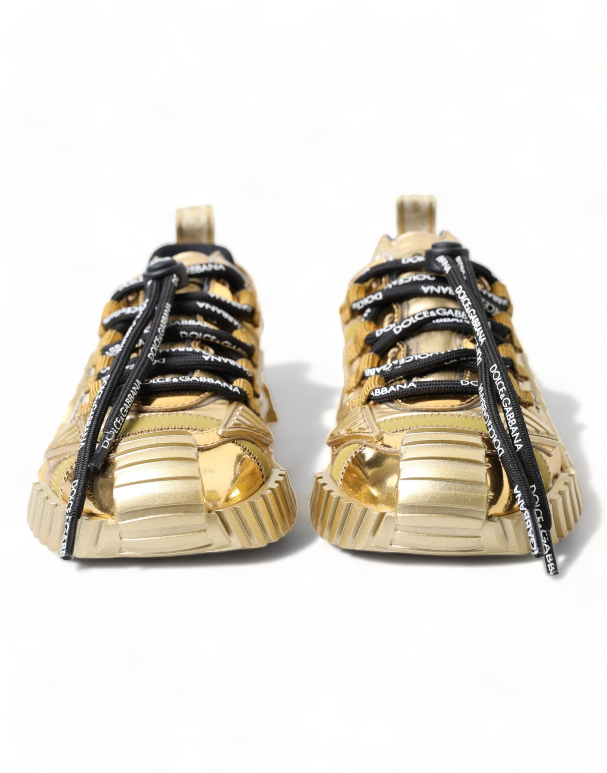 Dolce & Gabbana Metallic Gold NS1 Low Top Sneakers Shoes - DEA STILOSA MILANO