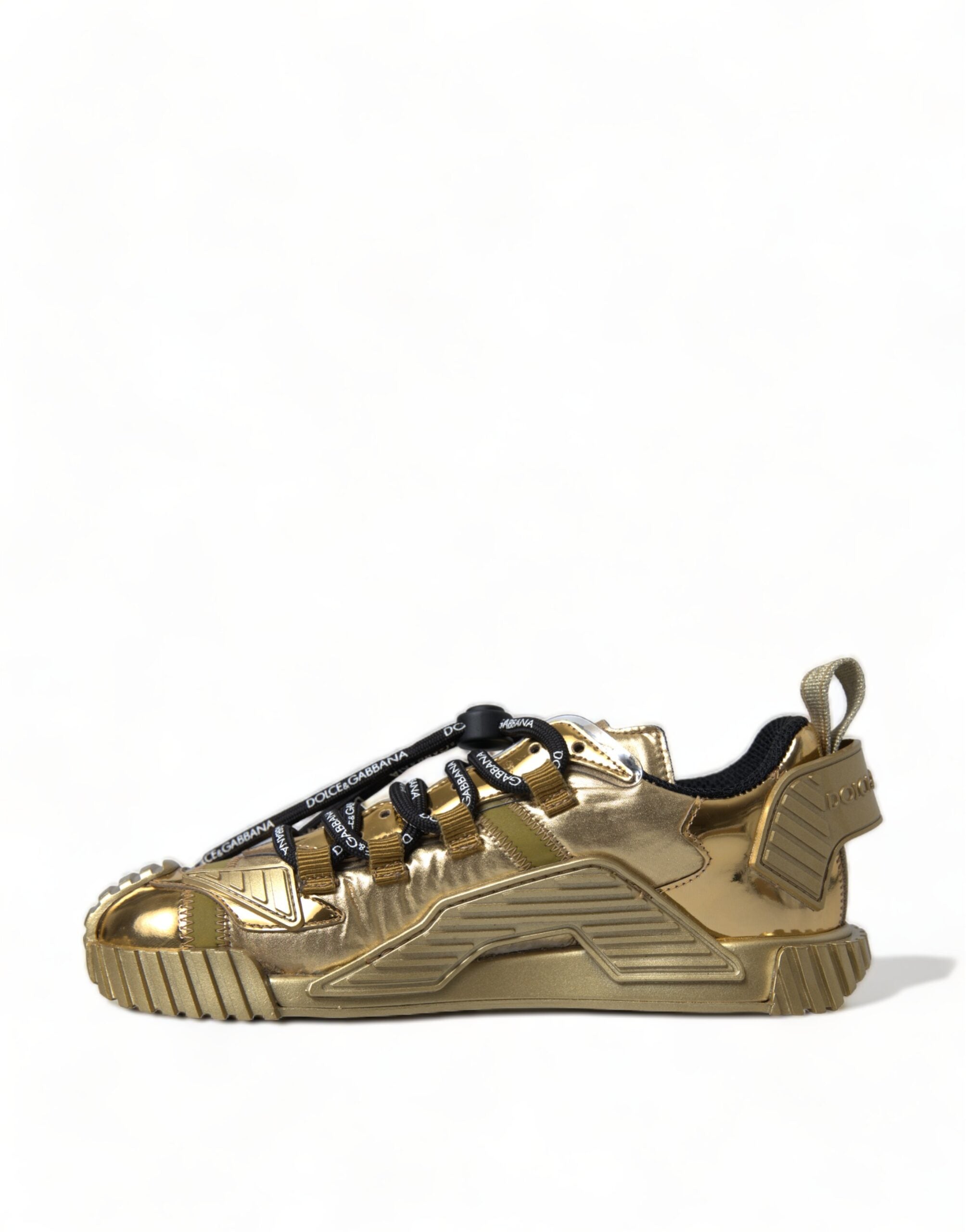 Dolce & Gabbana Metallic Gold NS1 Low Top Sneakers Shoes - DEA STILOSA MILANO