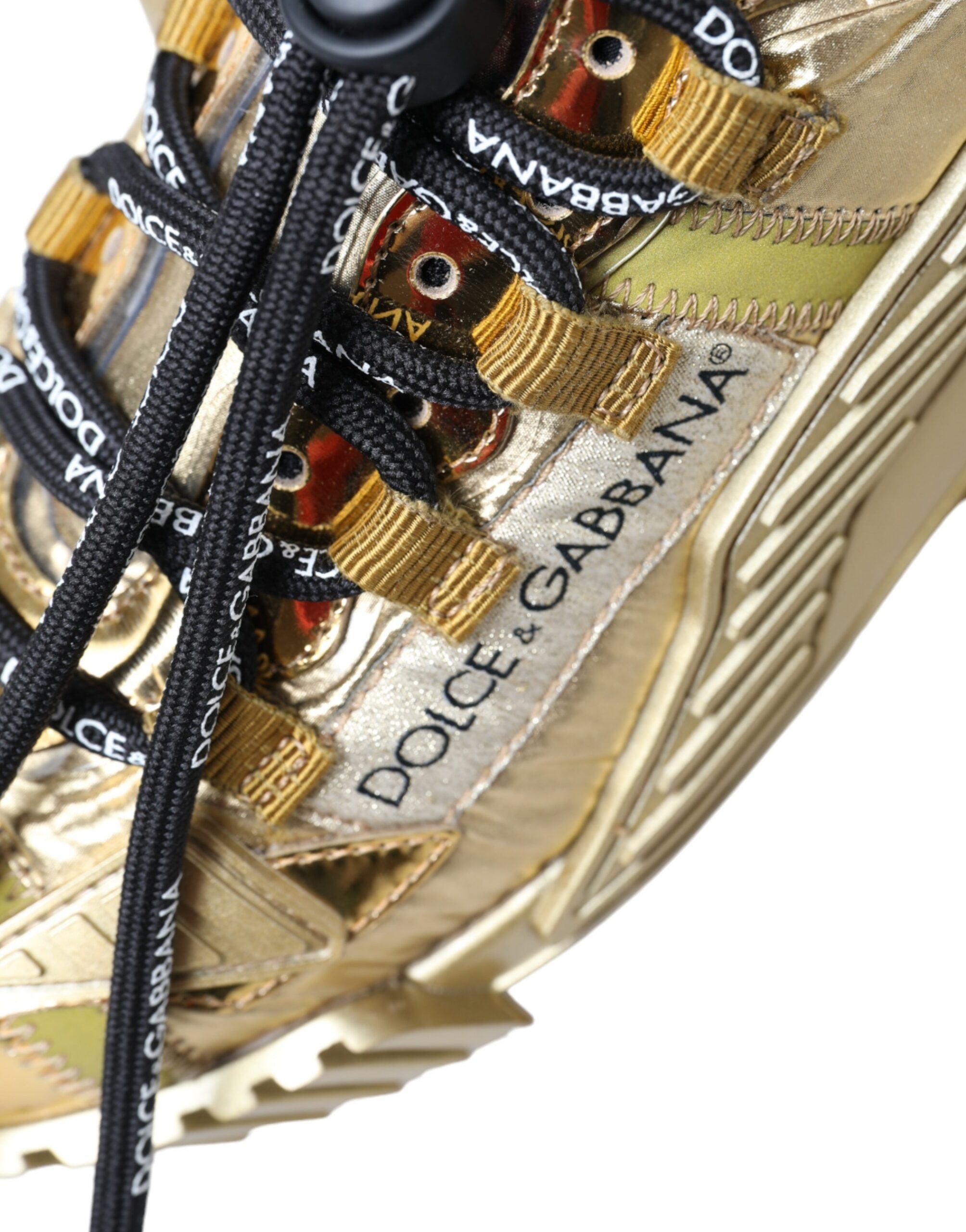 Dolce & Gabbana Metallic Gold NS1 Low Top Sneakers Shoes - DEA STILOSA MILANO