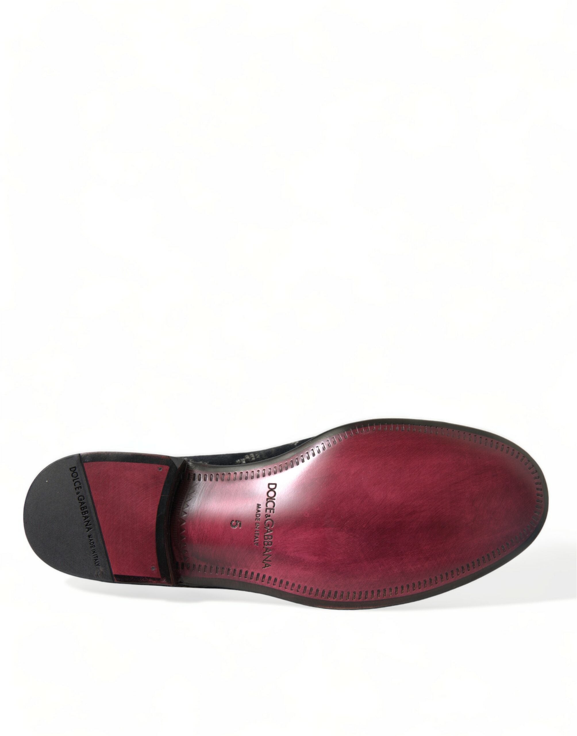 Dolce & Gabbana Black Floral Slippers Men Loafers Dress Shoes - DEA STILOSA MILANO
