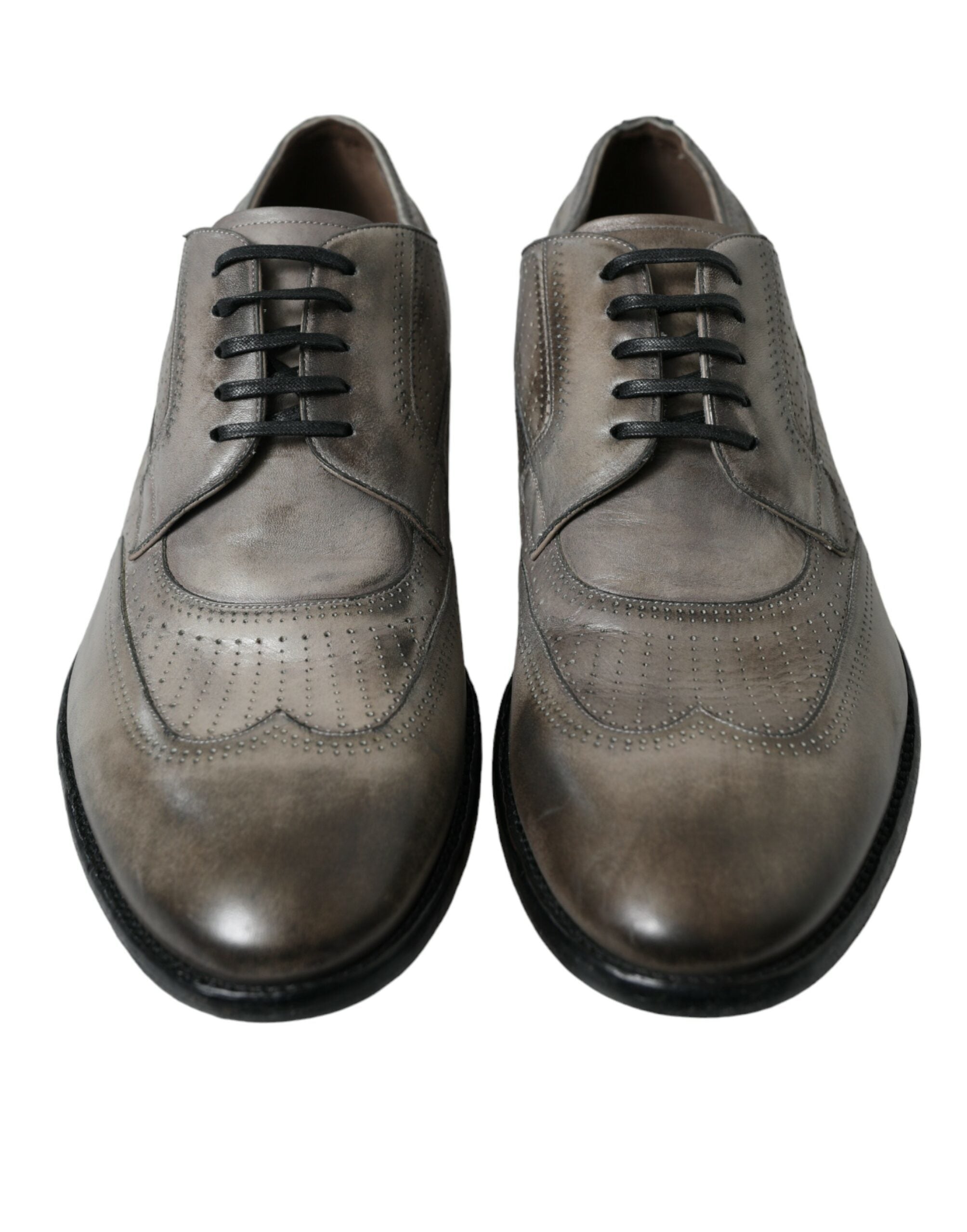Dolce & Gabbana Brown Leather Lace Up Formal Derby Dress Shoes - DEA STILOSA MILANO