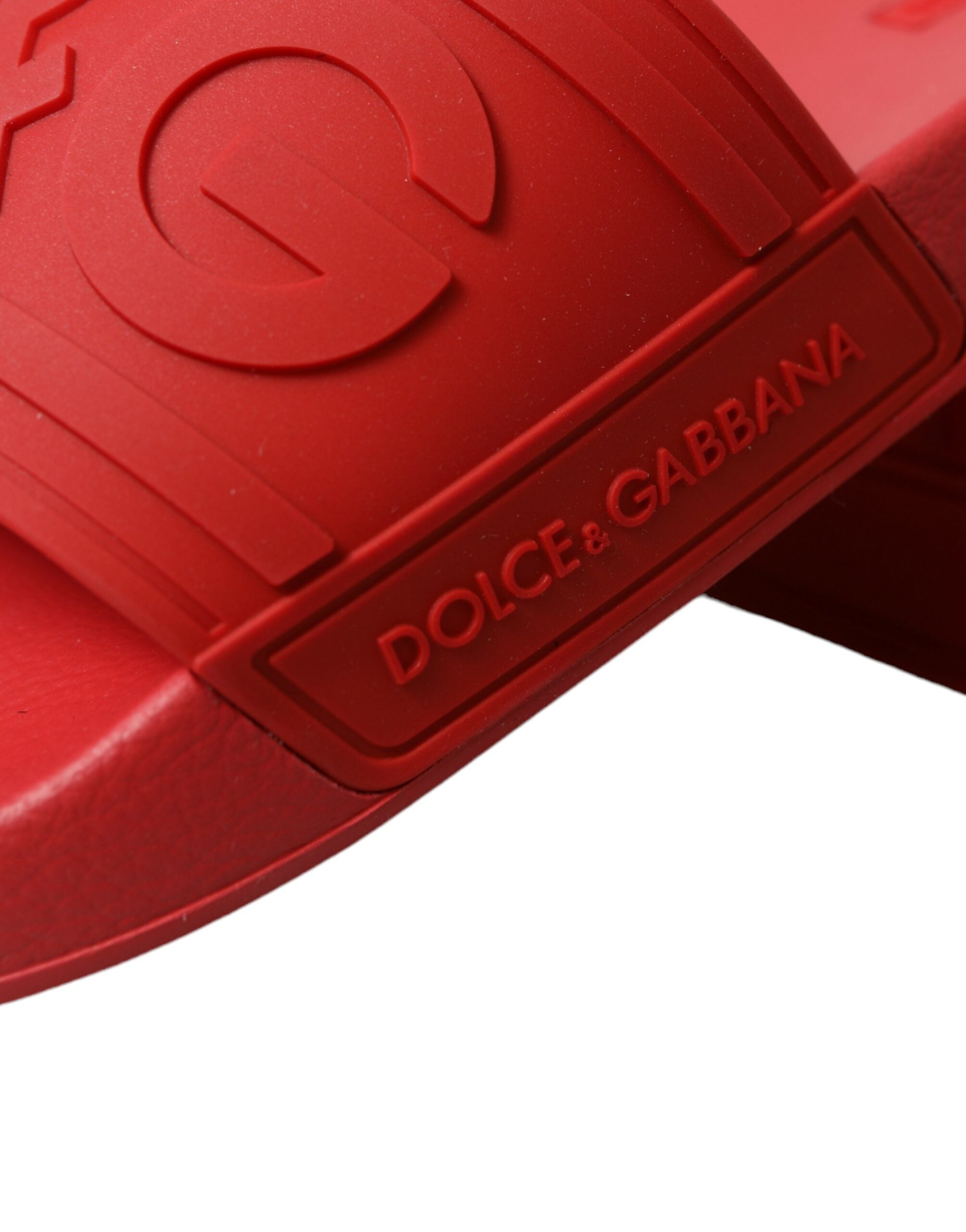 Dolce & Gabbana Red Rubber Sandals Slippers Beachwear Shoes - DEA STILOSA MILANO