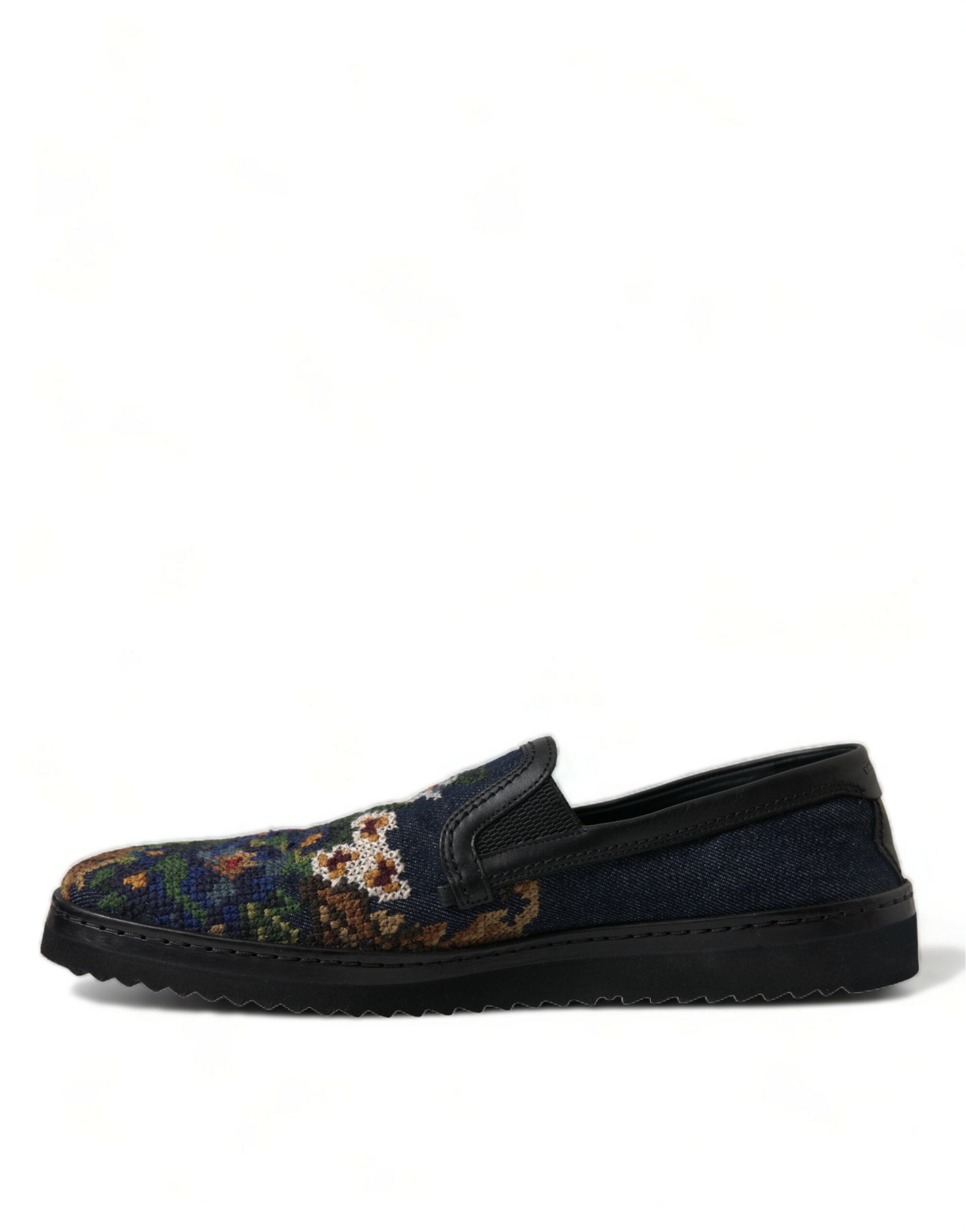 Dolce & Gabbana Multicolor Floral Slippers Men Loafers Shoes - DEA STILOSA MILANO
