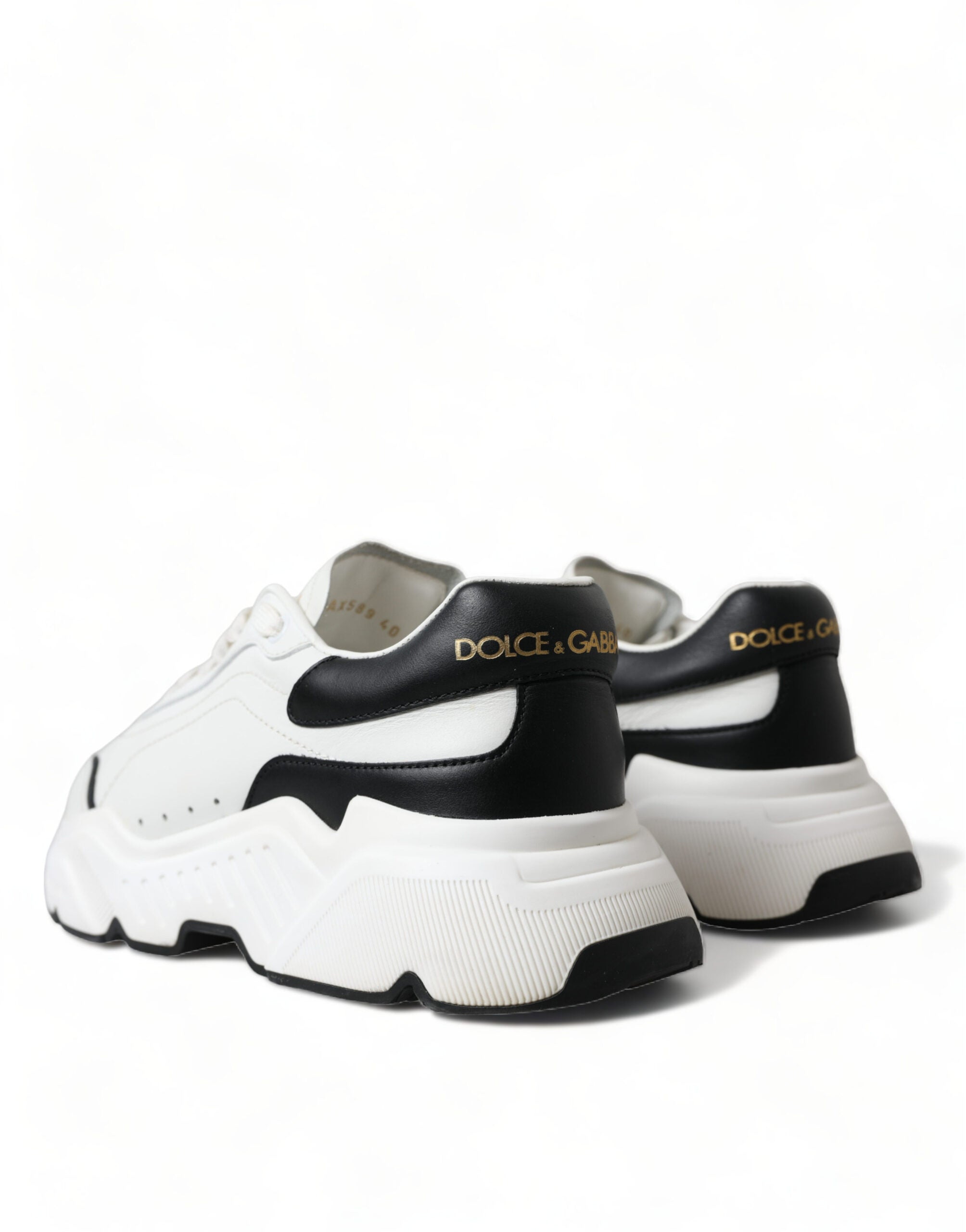 Dolce & Gabbana White Black Low Top Daymaster Sneakers Shoes - DEA STILOSA MILANO