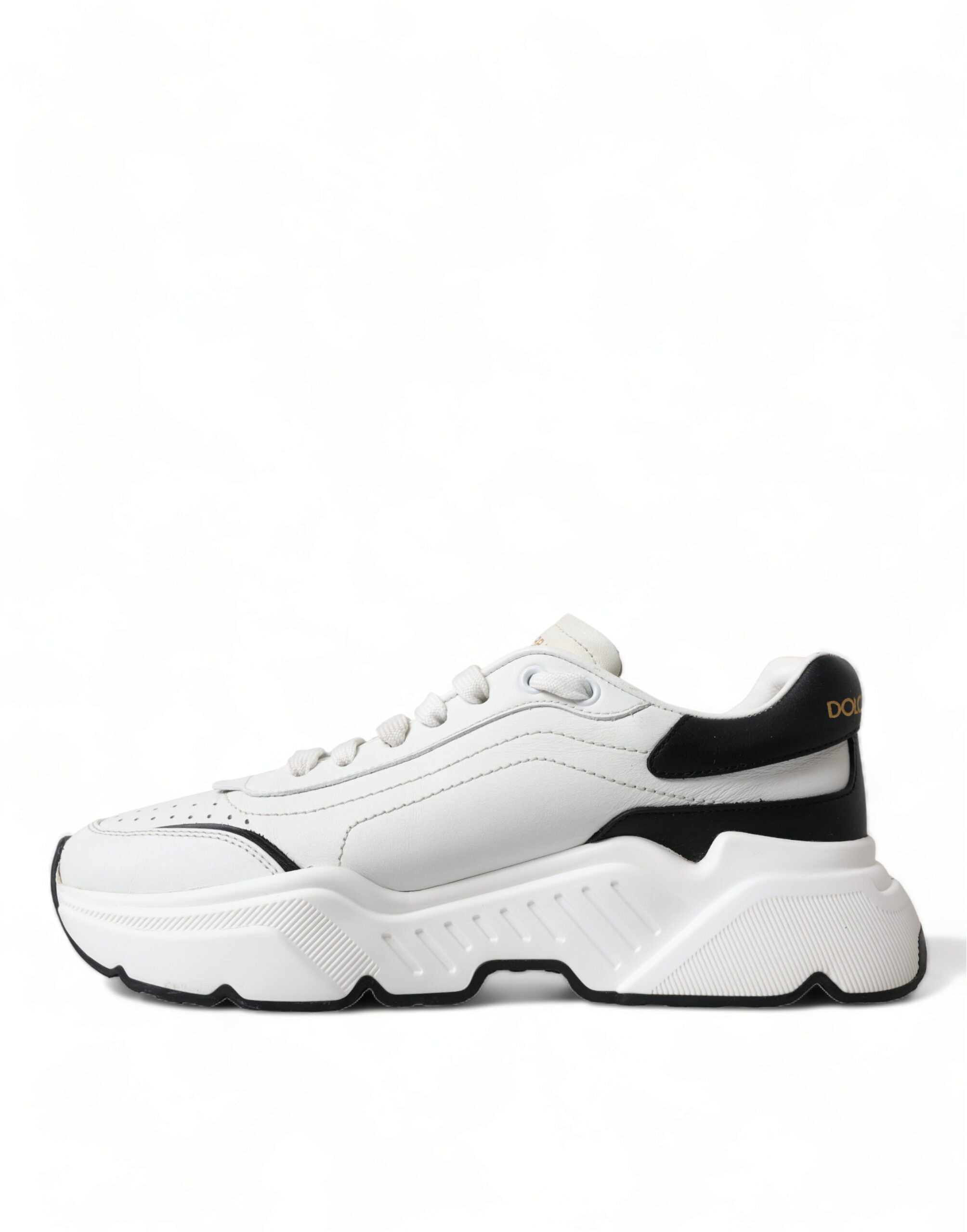 Dolce & Gabbana White Black Low Top Daymaster Sneakers Shoes - DEA STILOSA MILANO