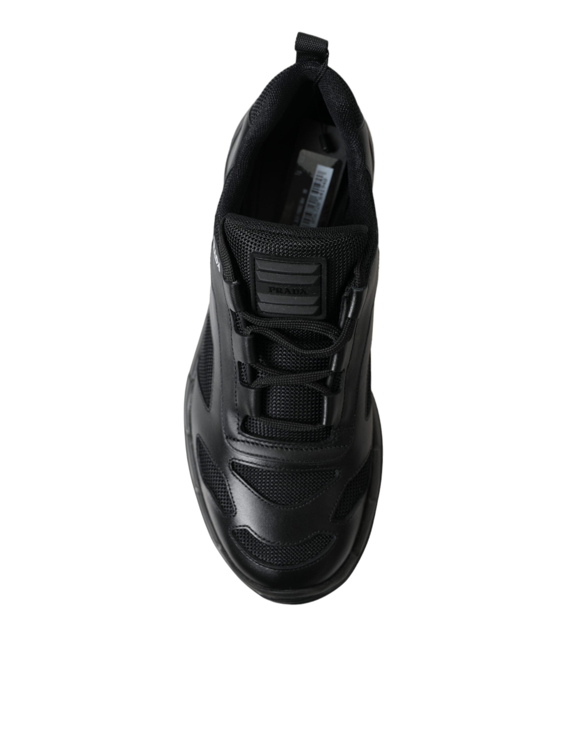 Prada Black Mesh Panel Low Top Twist Trainers Sneakers Shoes - DEA STILOSA MILANO